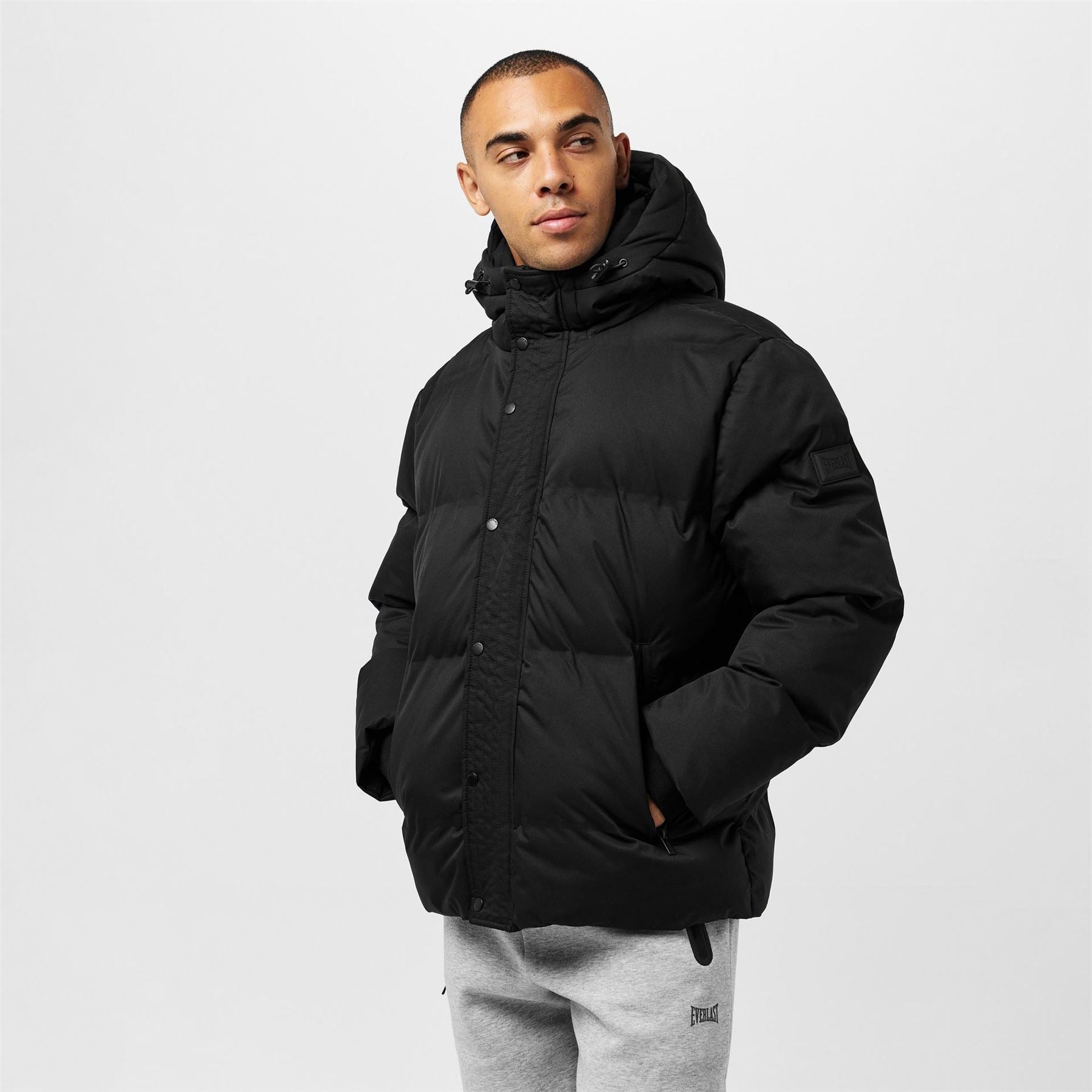 Everlast  Water Resistant Windproof Hooded Short Puffer Jacket