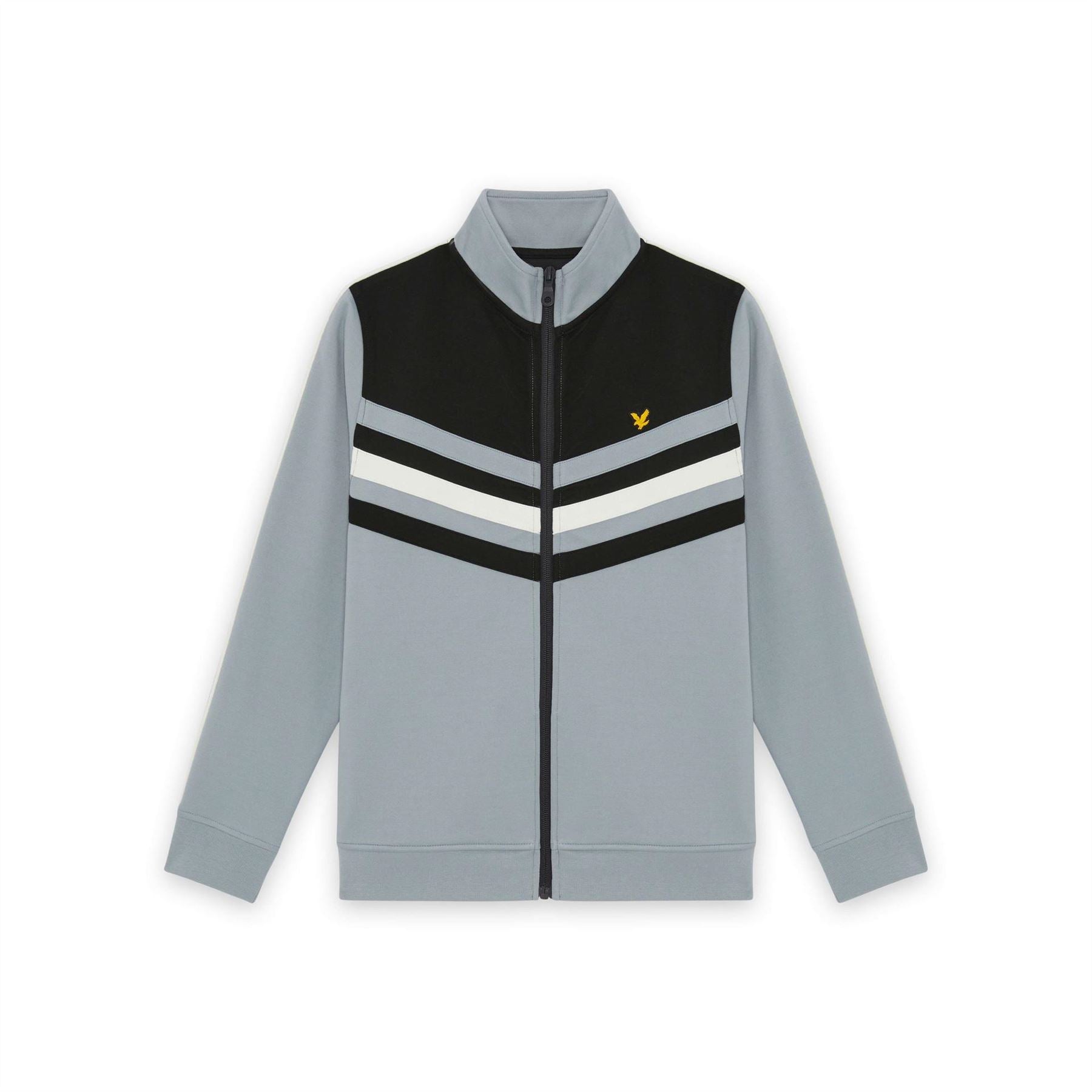 Lyle and Scott Color Block Full Zipper Ribbed Cuff Track Jacket