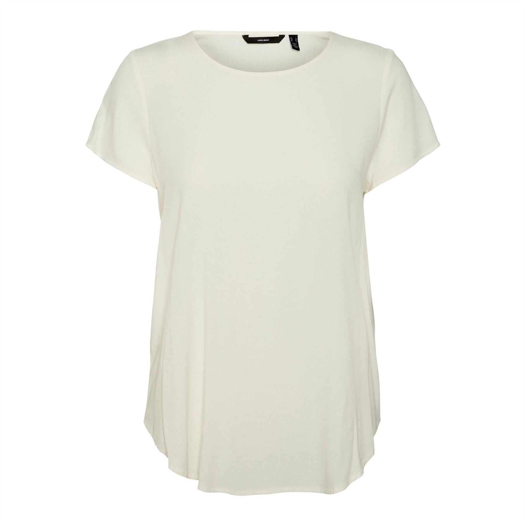 Vero Moda Crew Neck Short Sleeve Shell Blouse