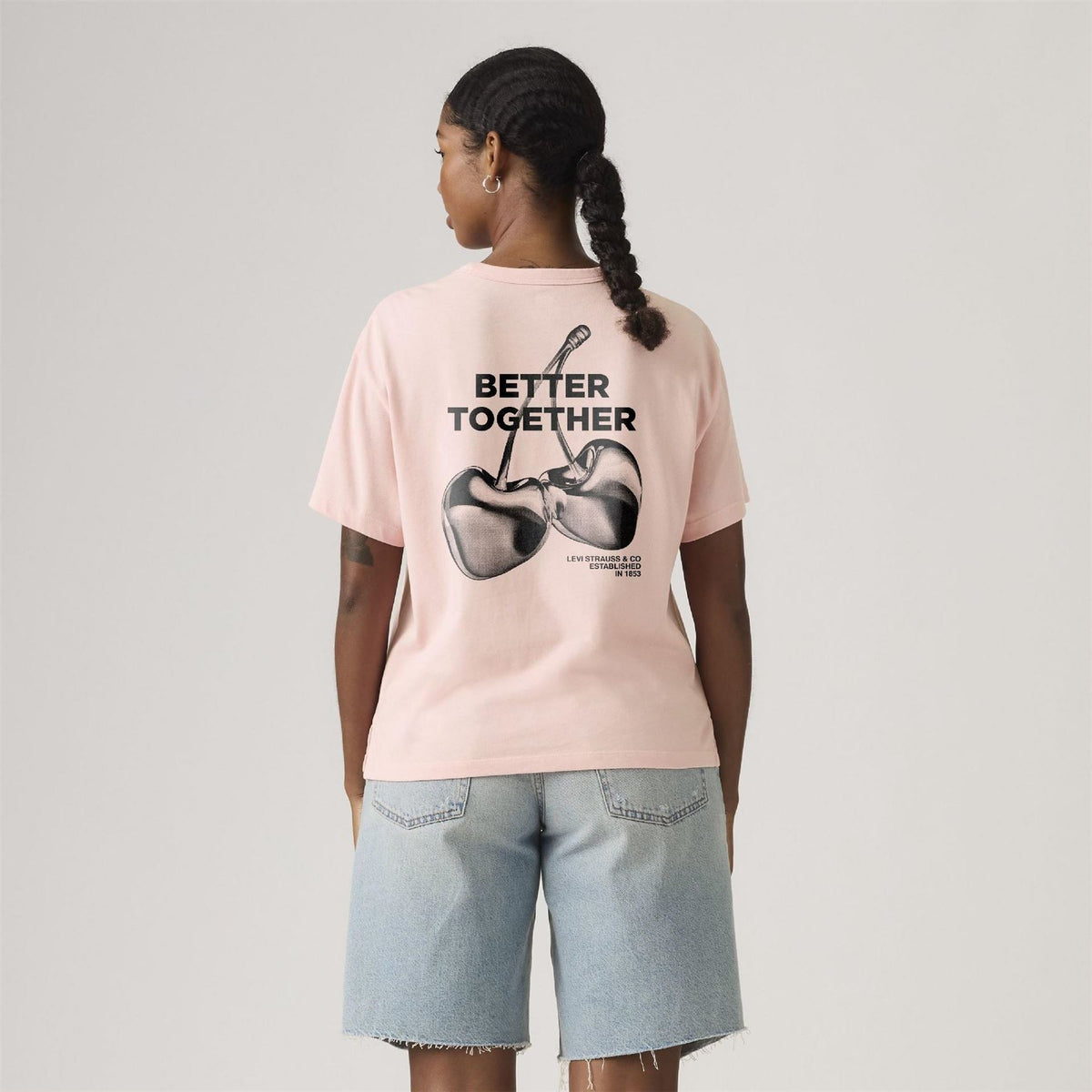 Levis Vintage Text Graphic Crew Neck Short Sleeve T-Shirt