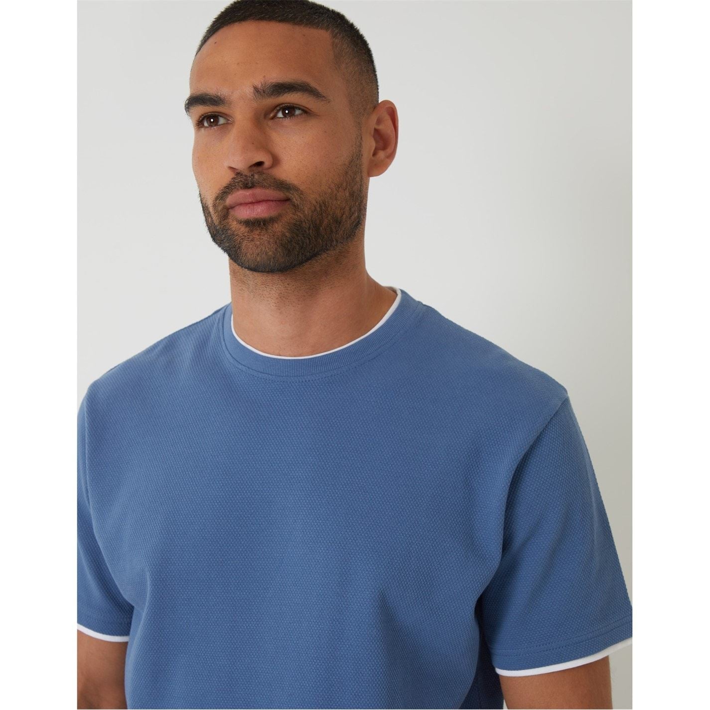 Threadbare Mock Neck Regular Fit Short Sleeve T-Shirt