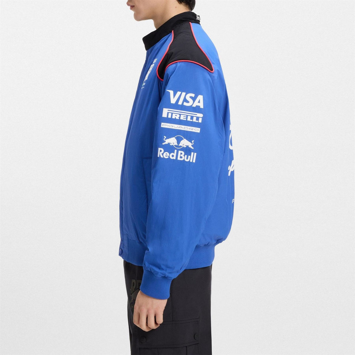 Hugo Formula One Snap Button Ribbed Cuff Bomber Jacket