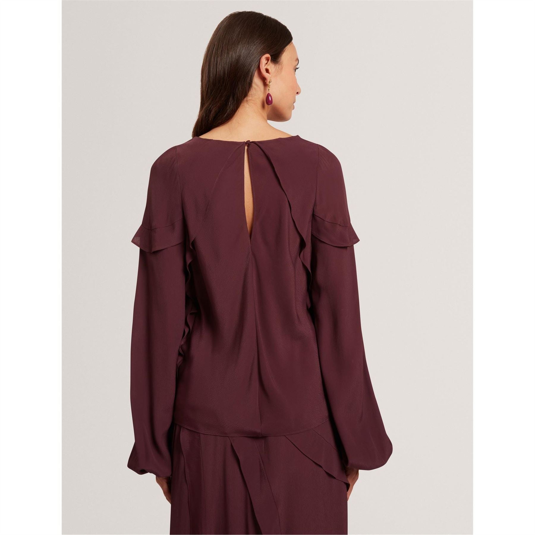 Ted Baker Long Sleeve Frill Blouse