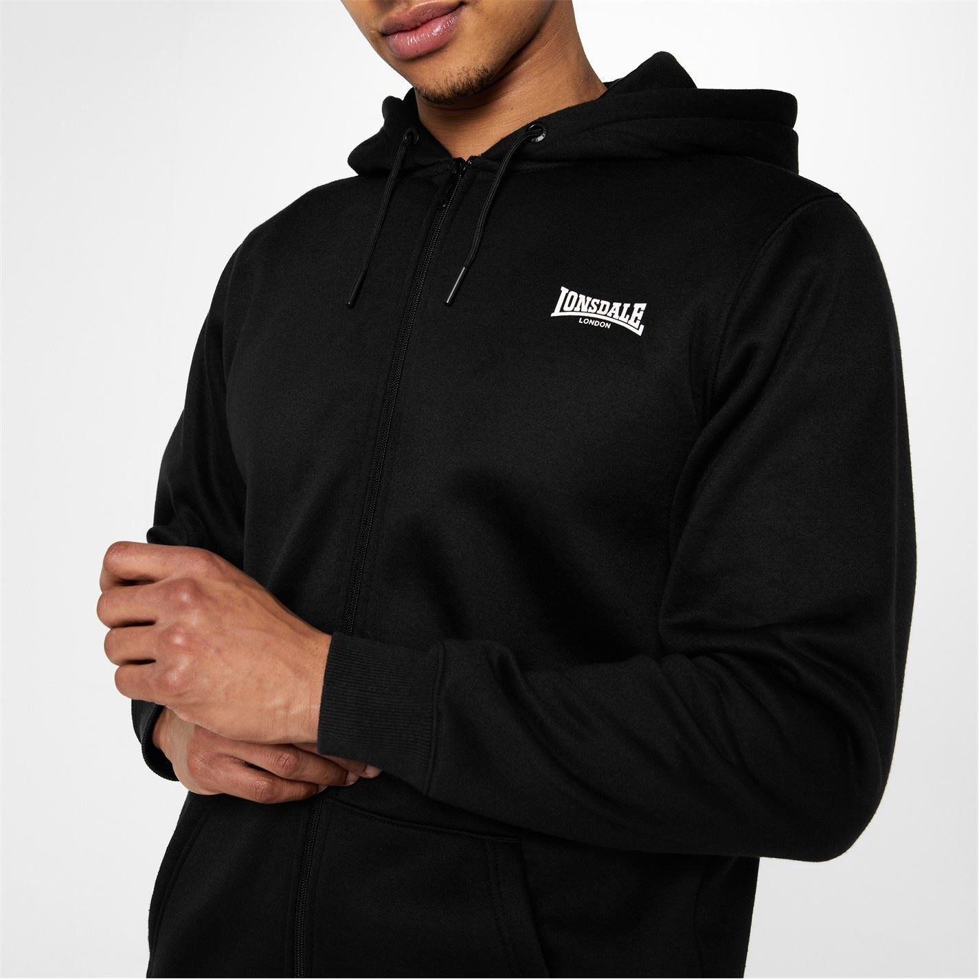 Lonsdale Mens Essential Zip Hoodie