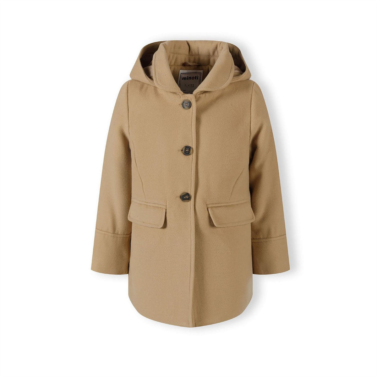 Minoti Girls Padded Coat With Button Fastening Beige