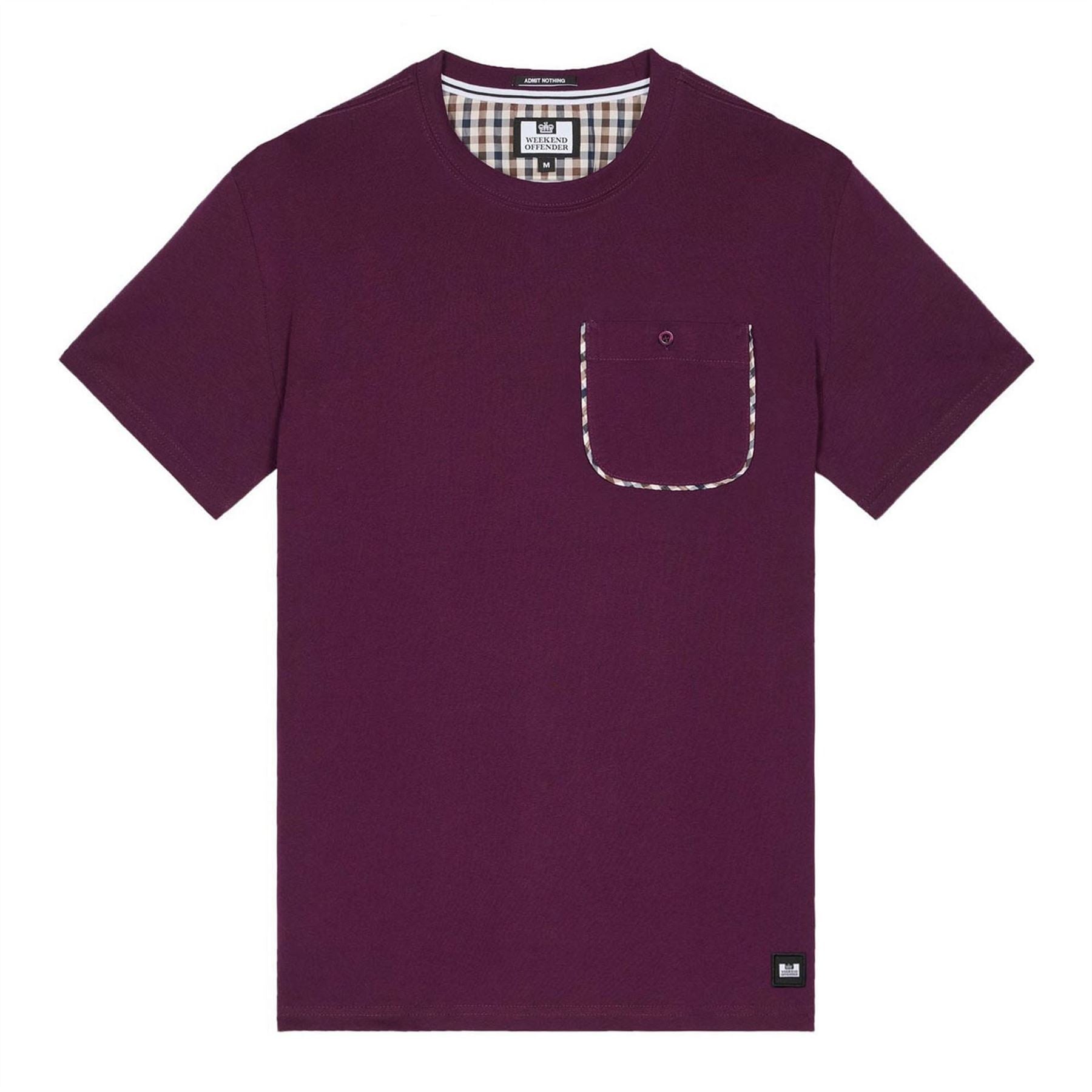 Weekend Offender Sutton Check Detail Pocket T Shirt