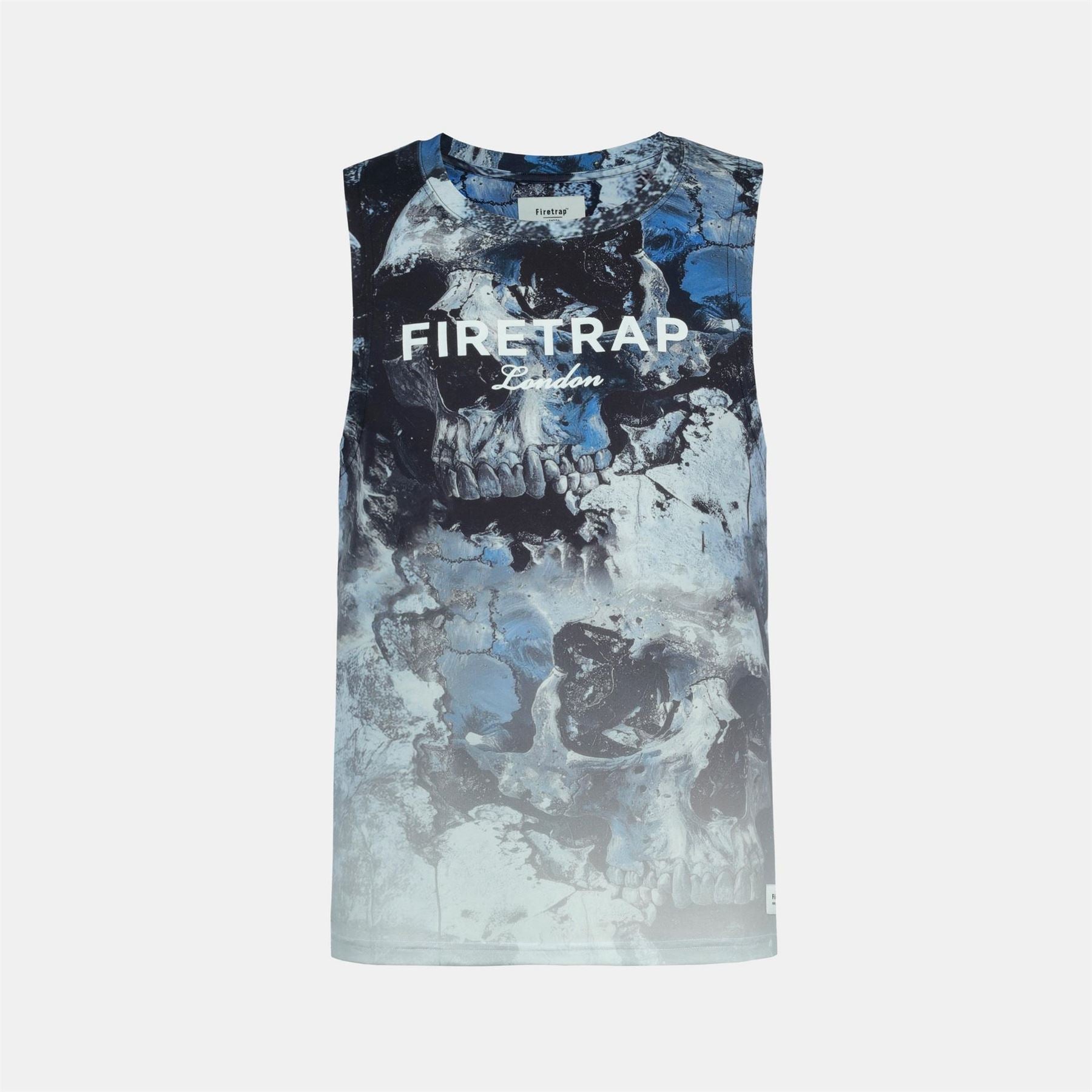 Firetrap Sub Lightning Print Cotton Muscle Vest
