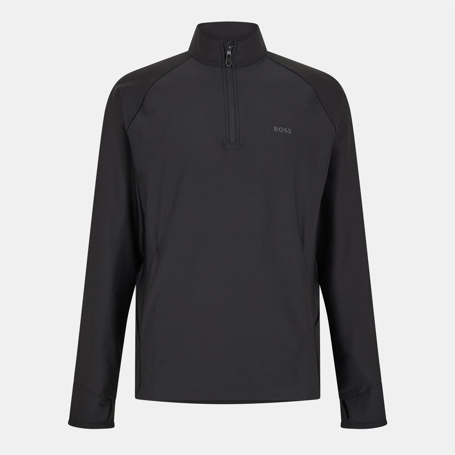 Boss Sweat Active Zip Neck Raglan Sleeve Sweatshirt