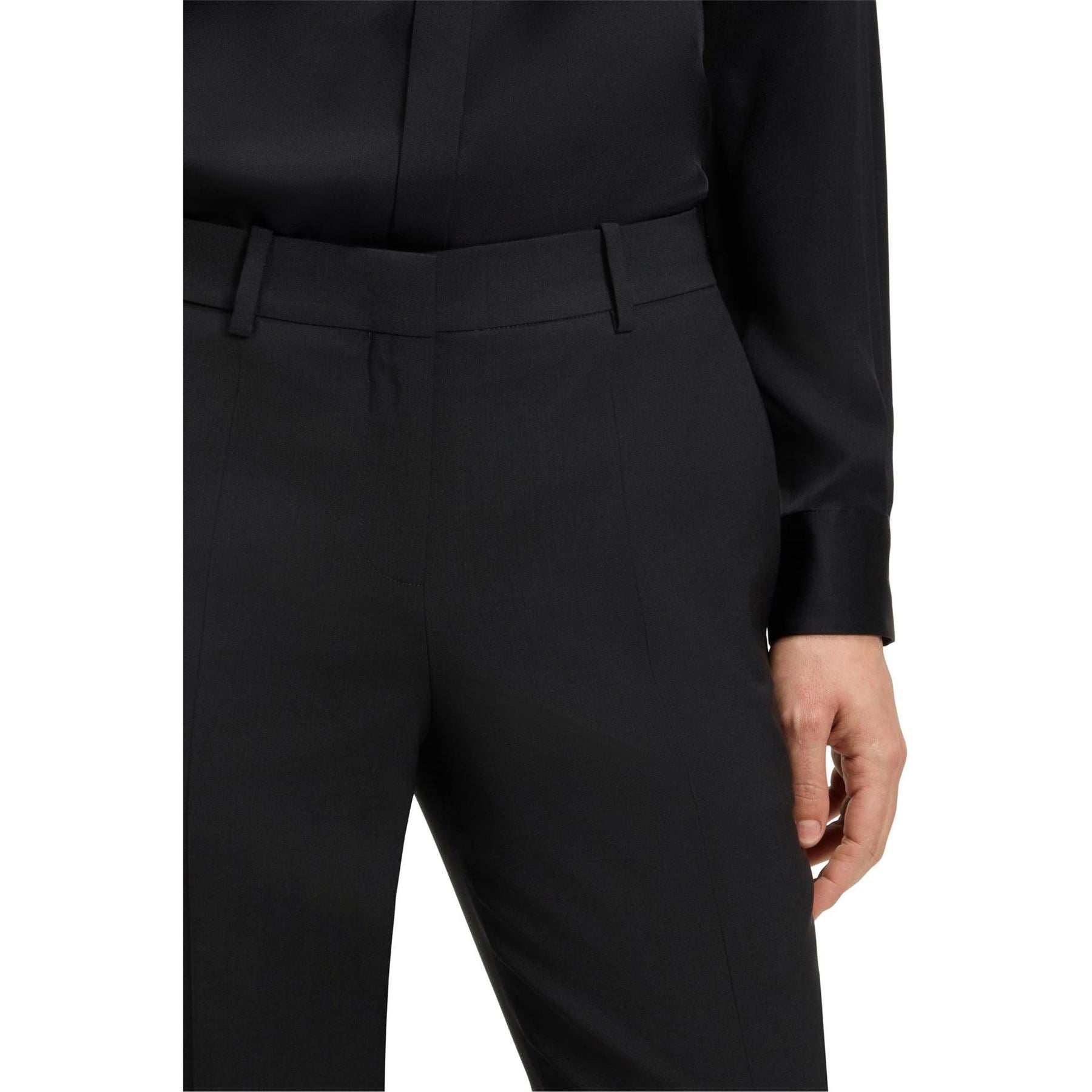 Boss Tameah Solid Patterned Slim Cut Trousers
