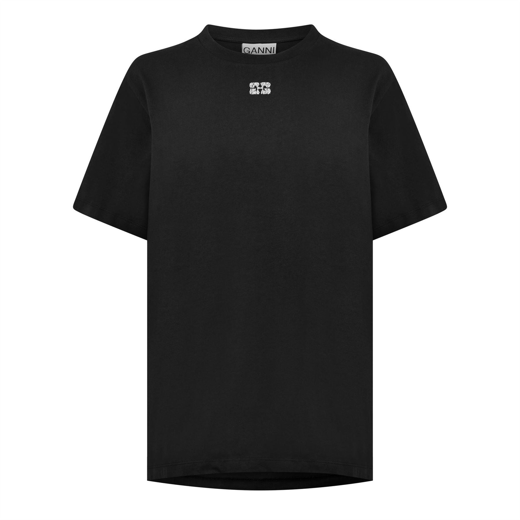 Ganni Rhinestone Regular Fit T-Shirt