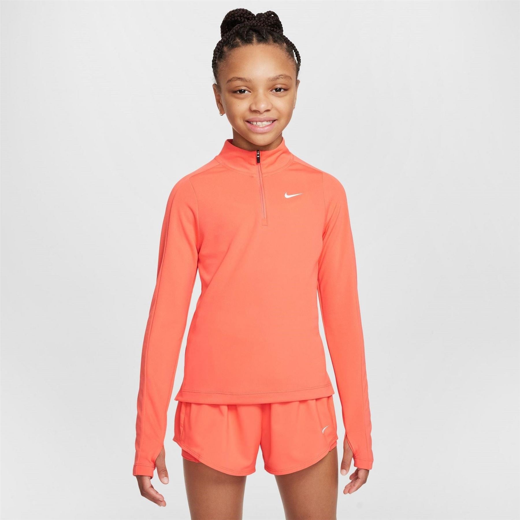 Nike Older Girls Dri Fit Long Sleeve Half Zip