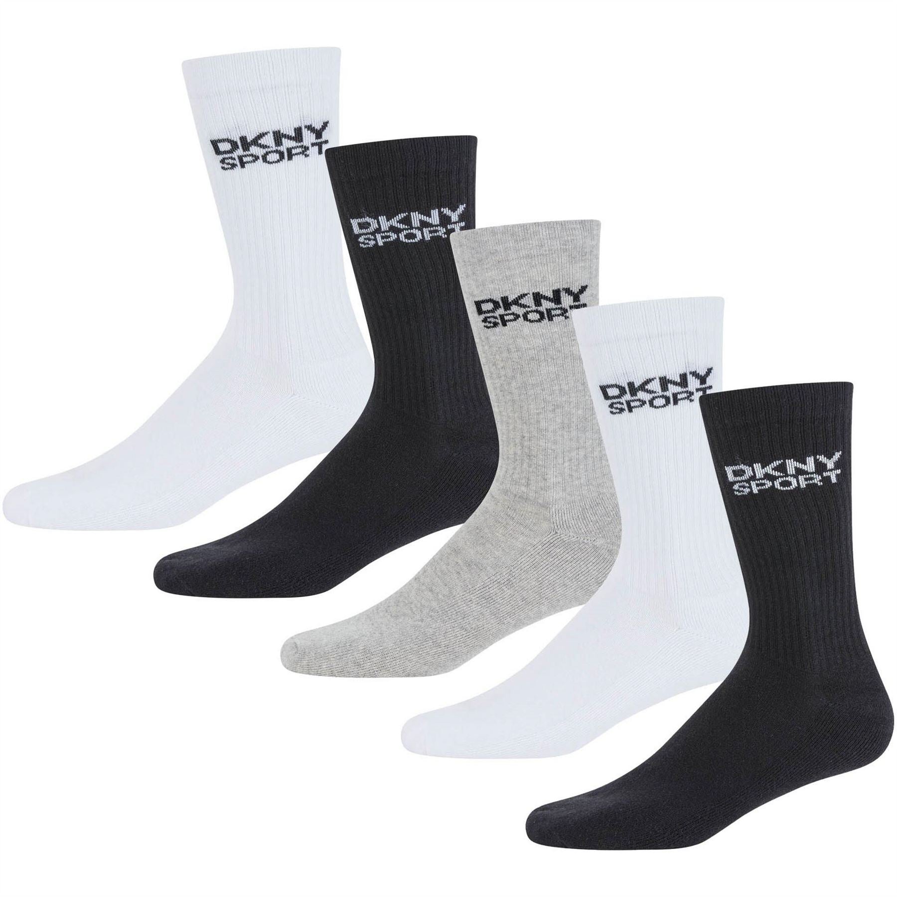 DKNY Mens 5 Pack Sport Socks Radde