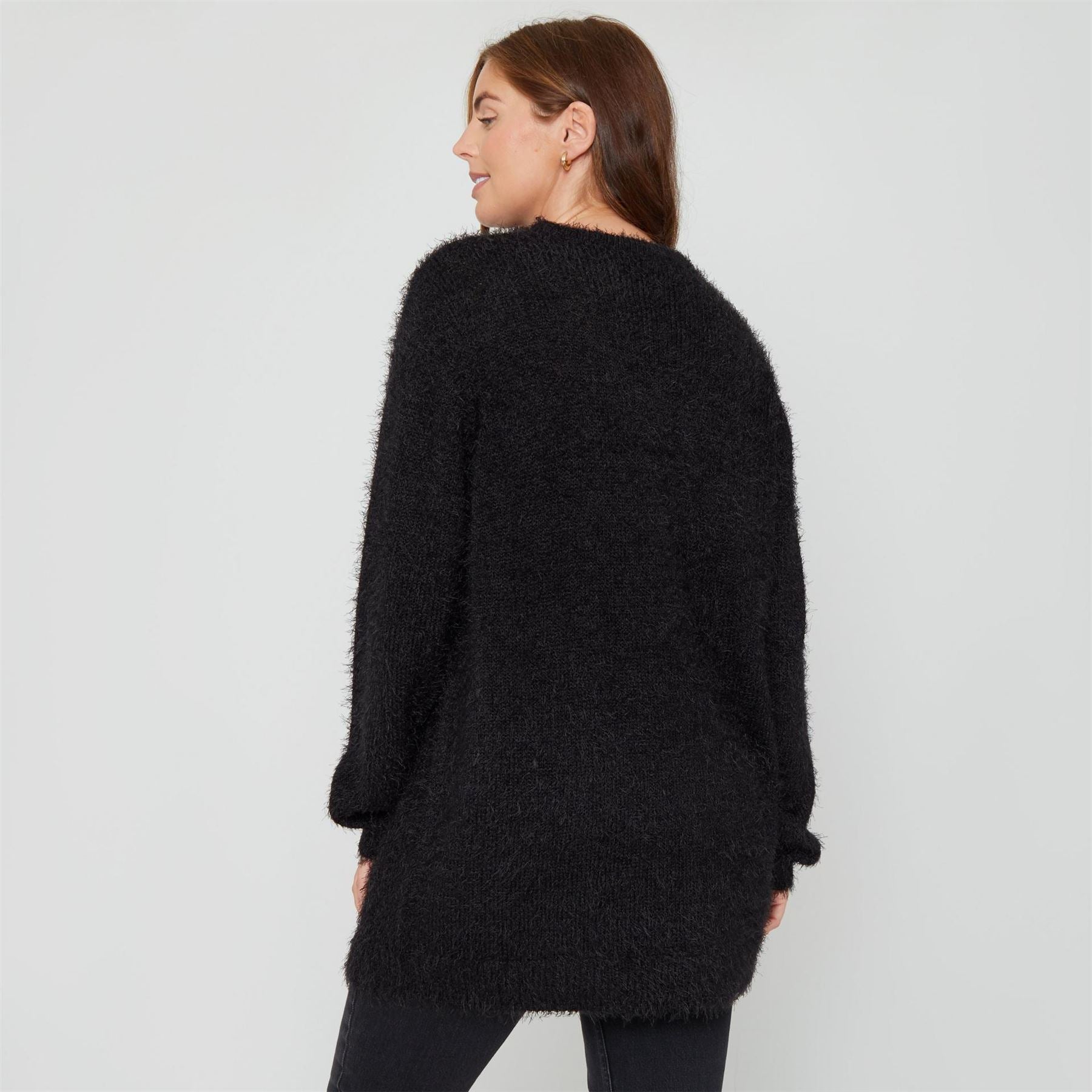 Be You Fluffy Relaxed Fit Crew Neck Sweater