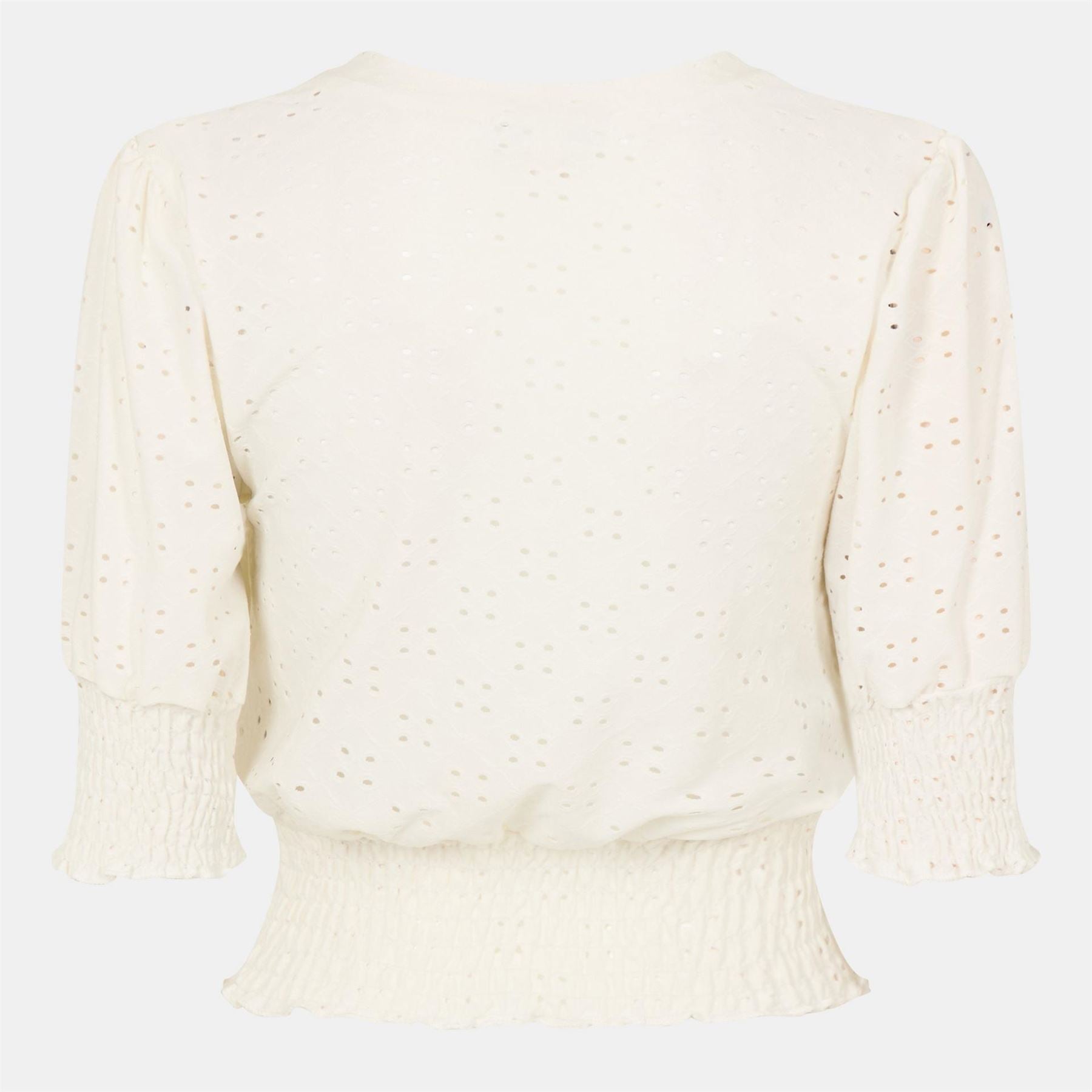 Brave Soul Top With Shirred Sleeves