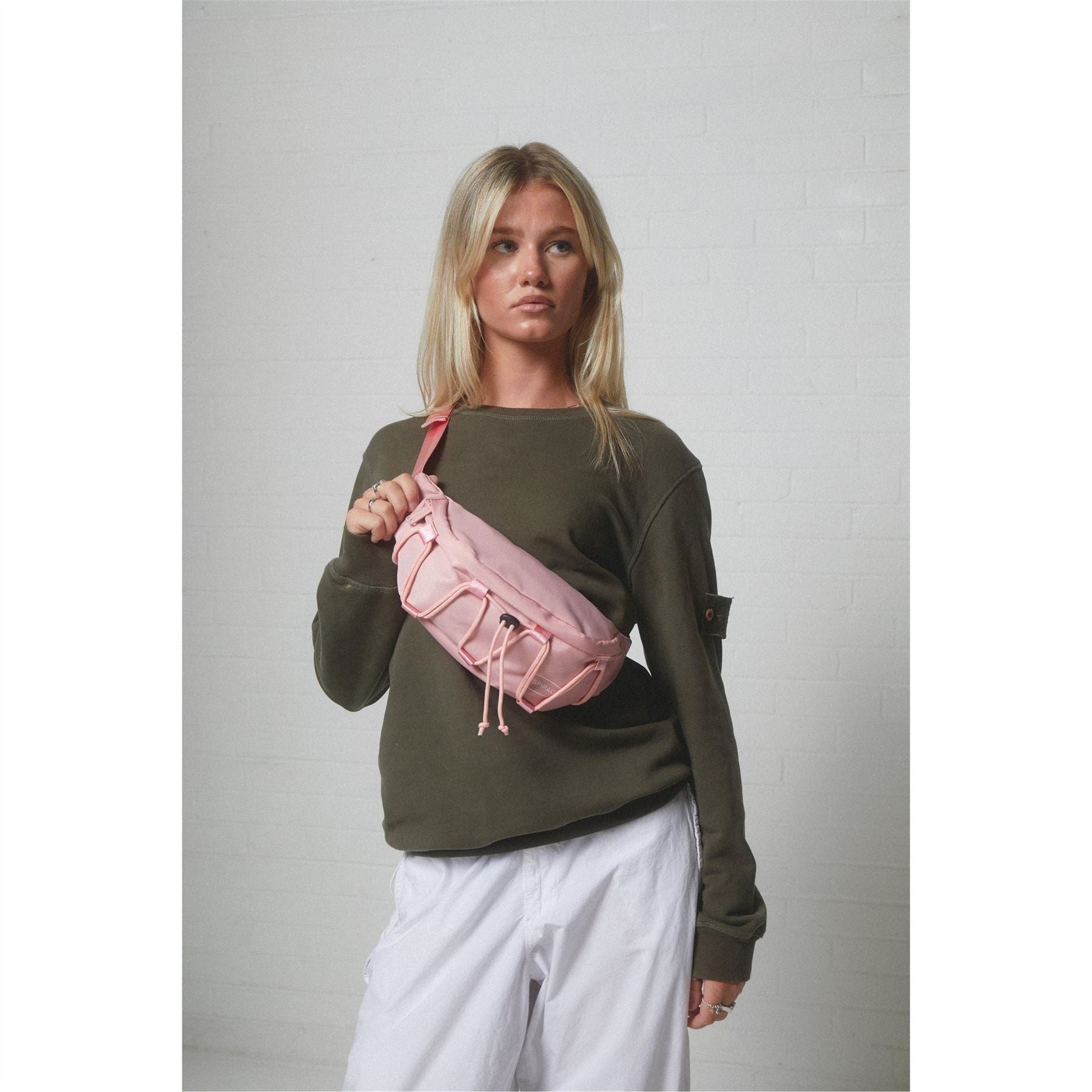 Spiral Arlo Crescent Shaped Cross Body with Logo
