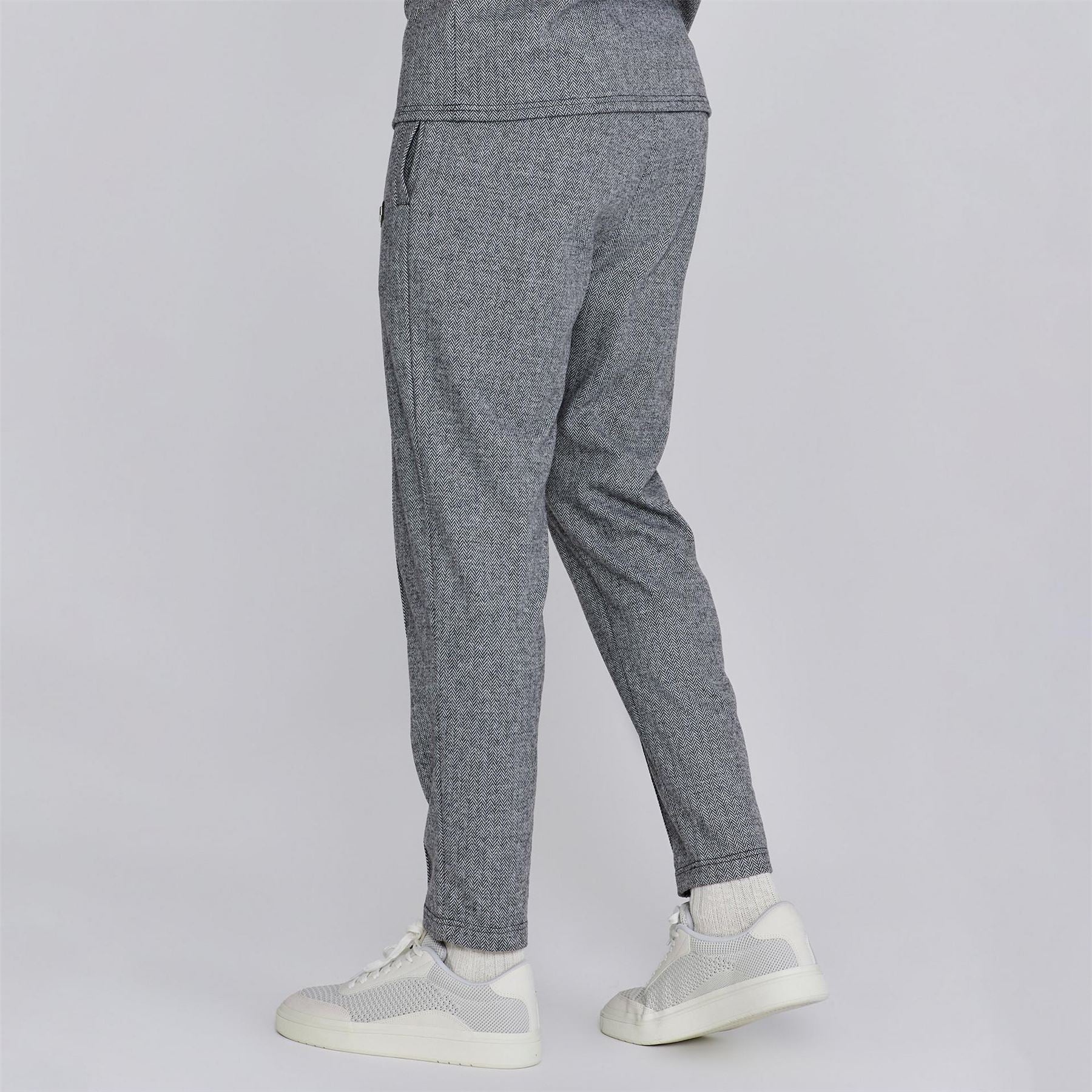 SikSilk Smart Houndstooth Straight Leg Joggers