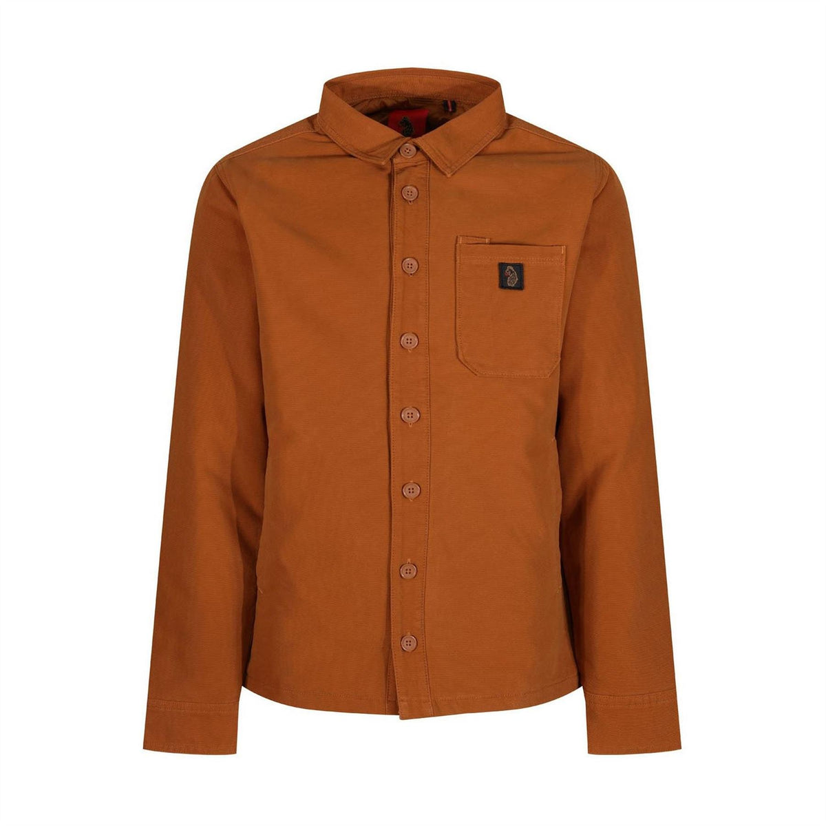 Luke Bala Snap Button Solid Patterned Shirt Jacket