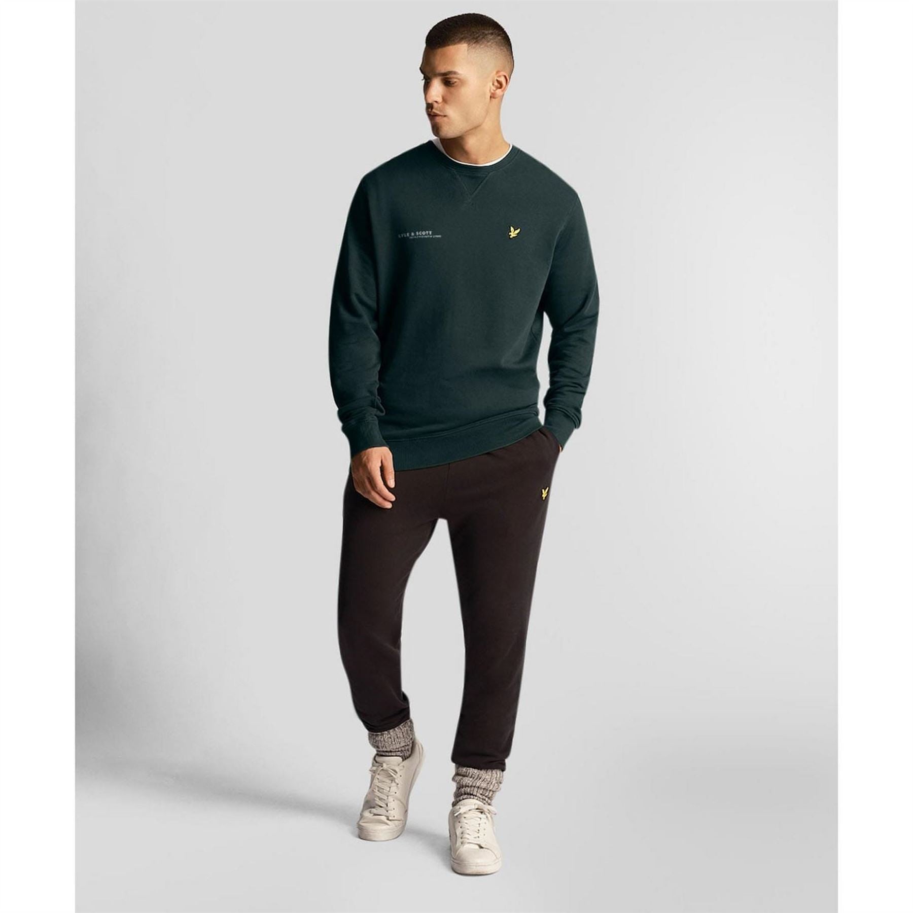 Lyle and Scott Ordinate Print Crewneck Sweatshirt