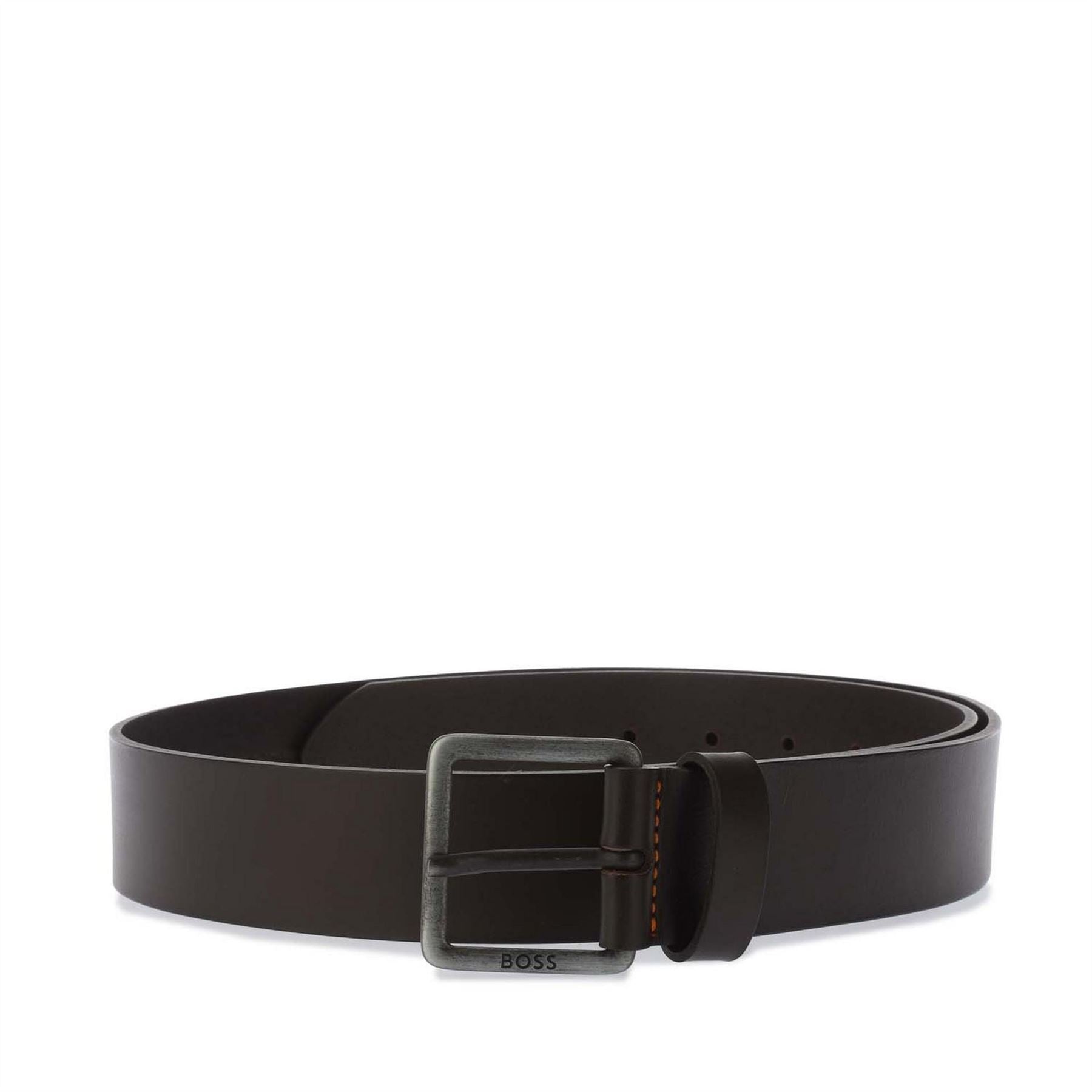 Boss Leather Belt with Metal Buckle