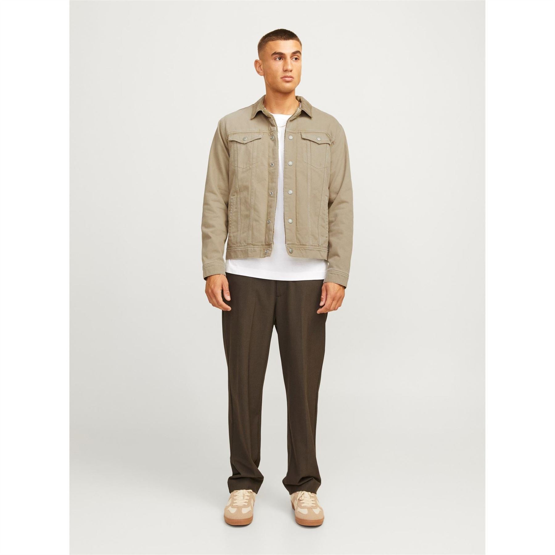 Jack and Jones Sherpa Denim Jacket with Front Pocket