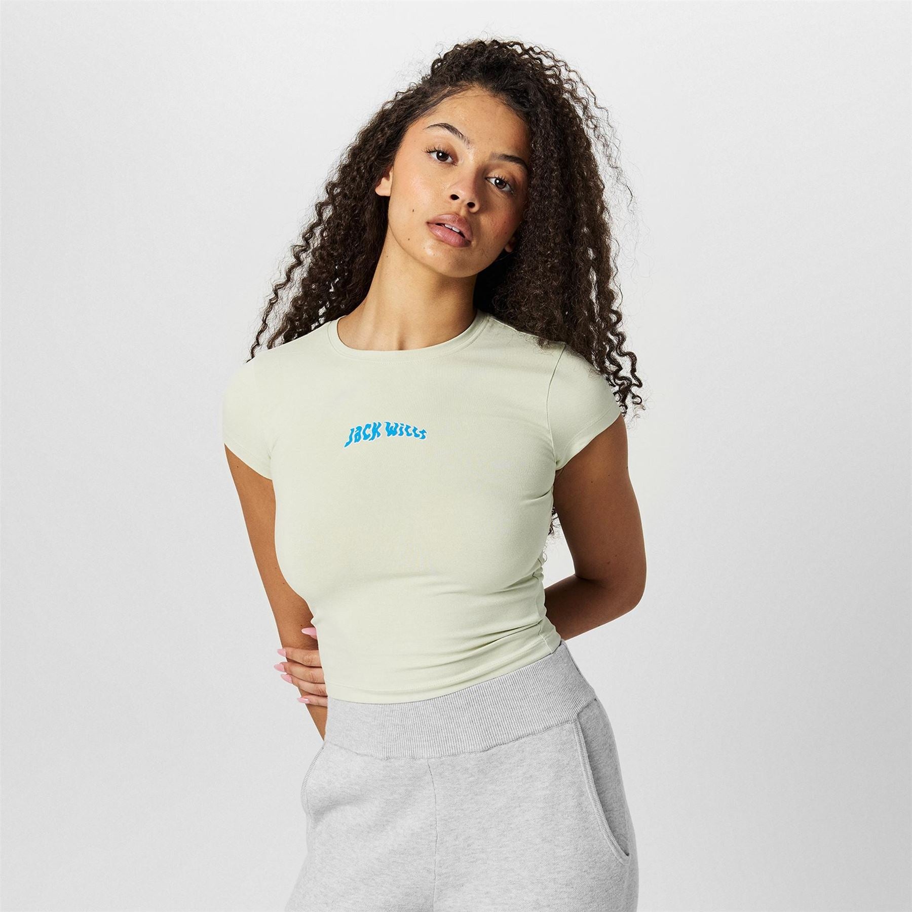 Jack Wills Cropped Slim Fit Lettering T-Shirt