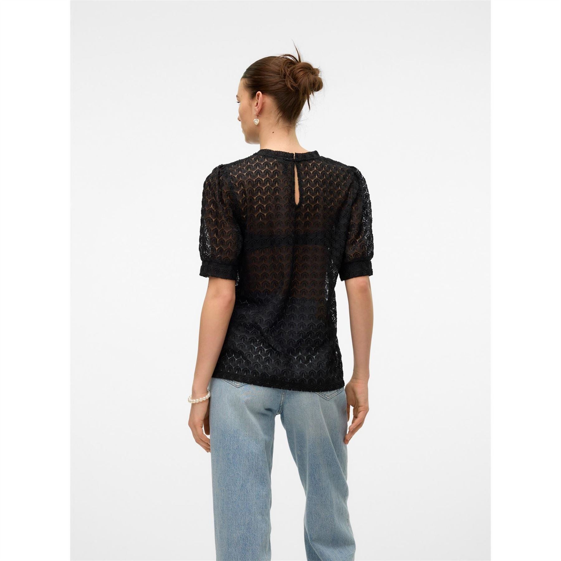 Vero Moda Crew Neck Regular Fit Long Sleeve Blouse