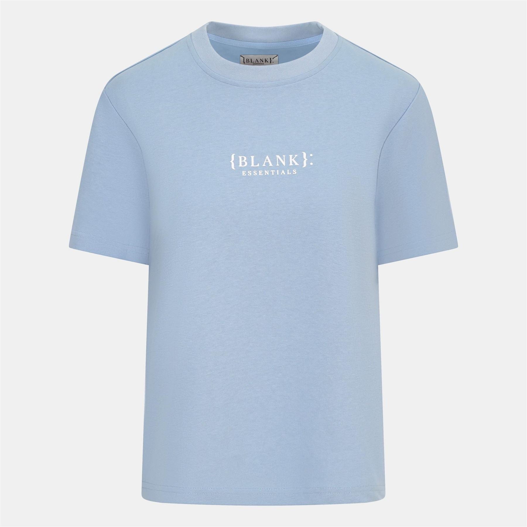 Blank Essentials Embroidered Text Graphic Crew Neck Short Sleeve Boyfriend T-Shirt