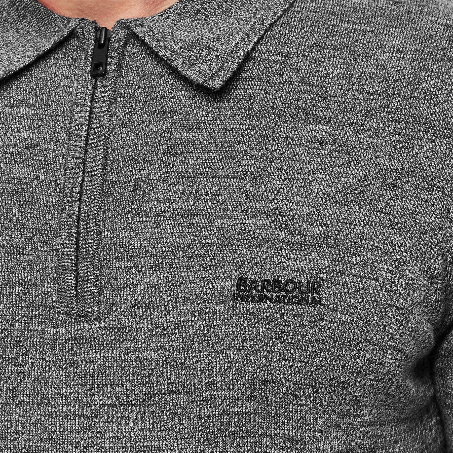 Barbour International Mouline Knitted Polo Shirt