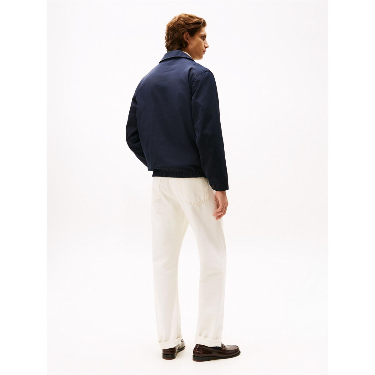 Tommy Hilfiger Reversible Solid Patterned Harrington Jacket with Front Pocket