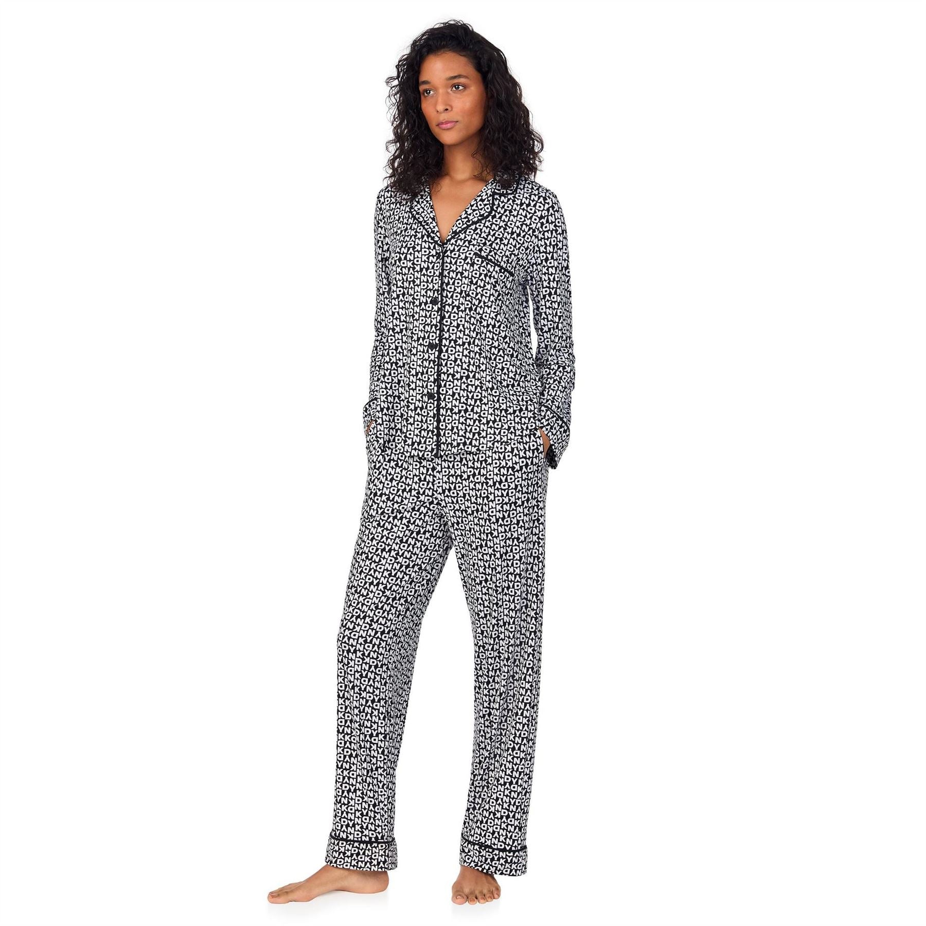 DKNY Print Long Sleeve Pyjama Set