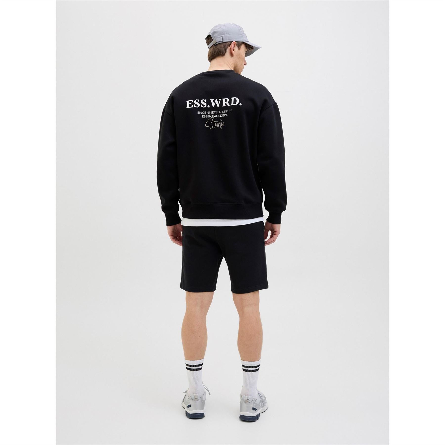 Jack and Jones Solid Bermuda Sweat Shorts