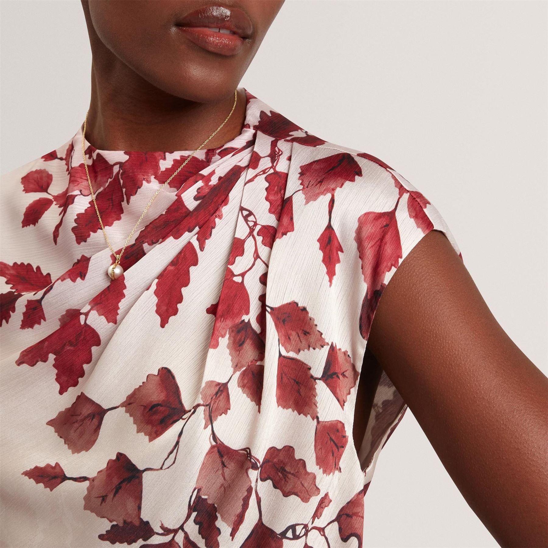 Ted Baker Printed Drape Top