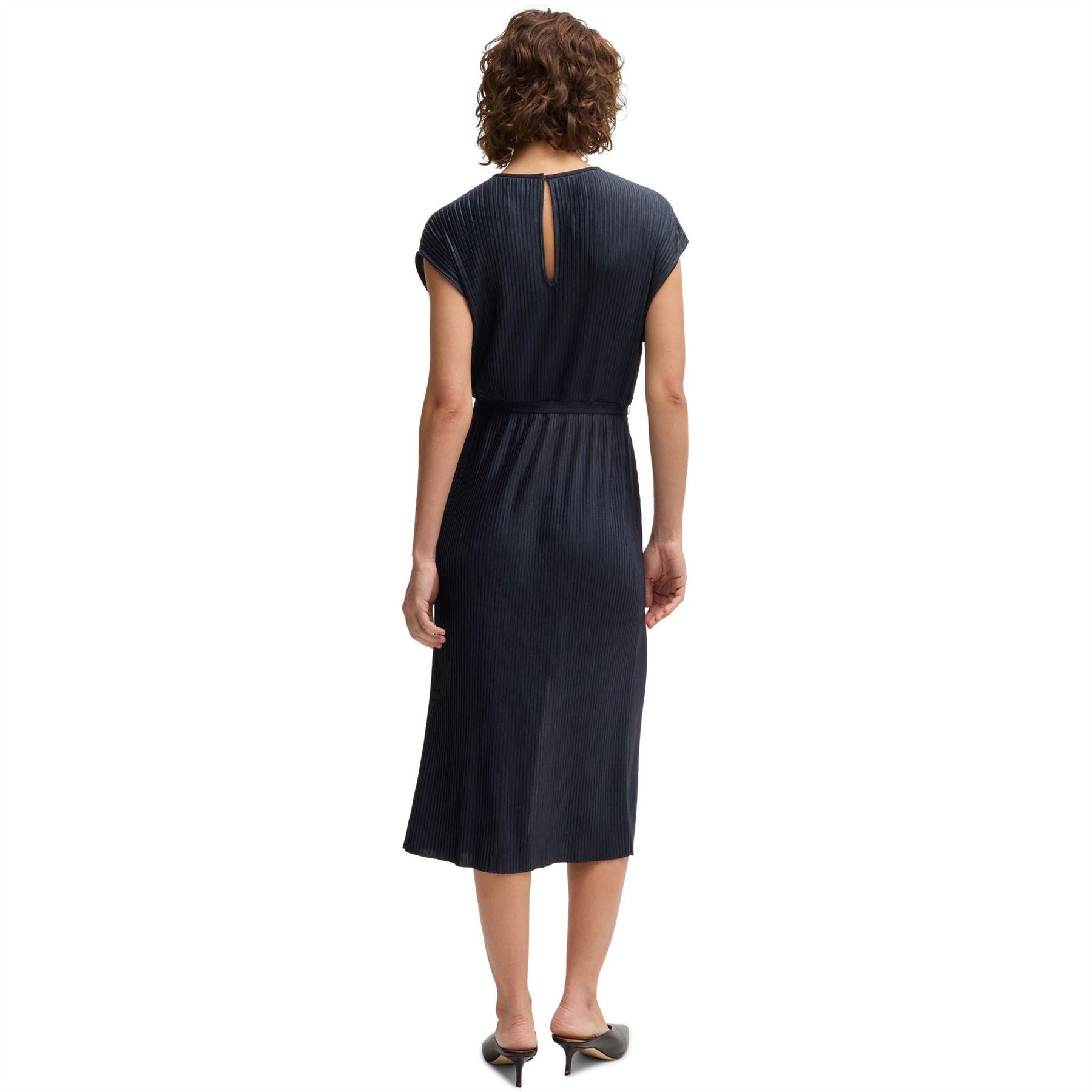 Boss Emaura Crew Neck Short Sleeve Midi Dress