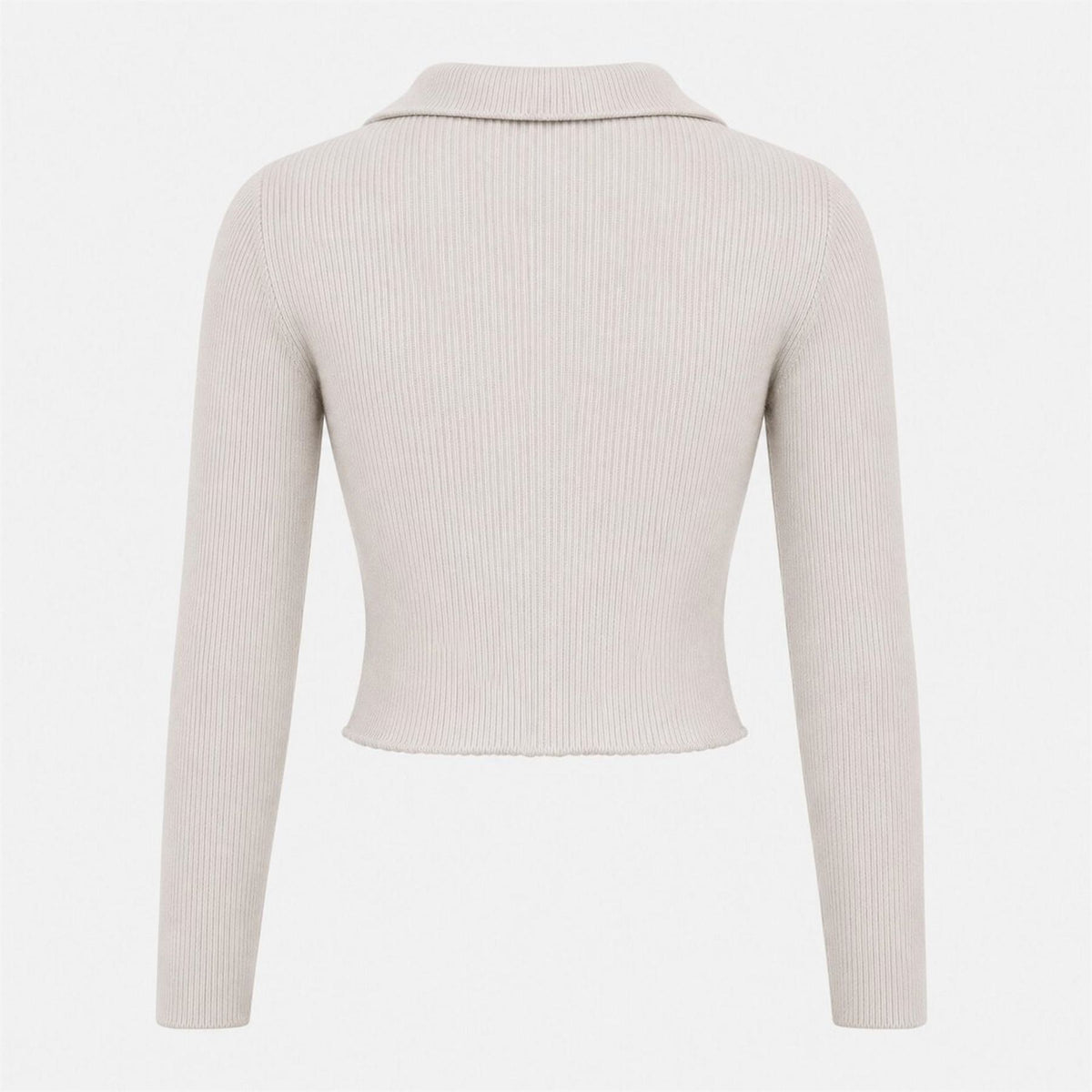 I Saw It First 1 4 Zip Long Sleeve Funnel Neck Knitted Top