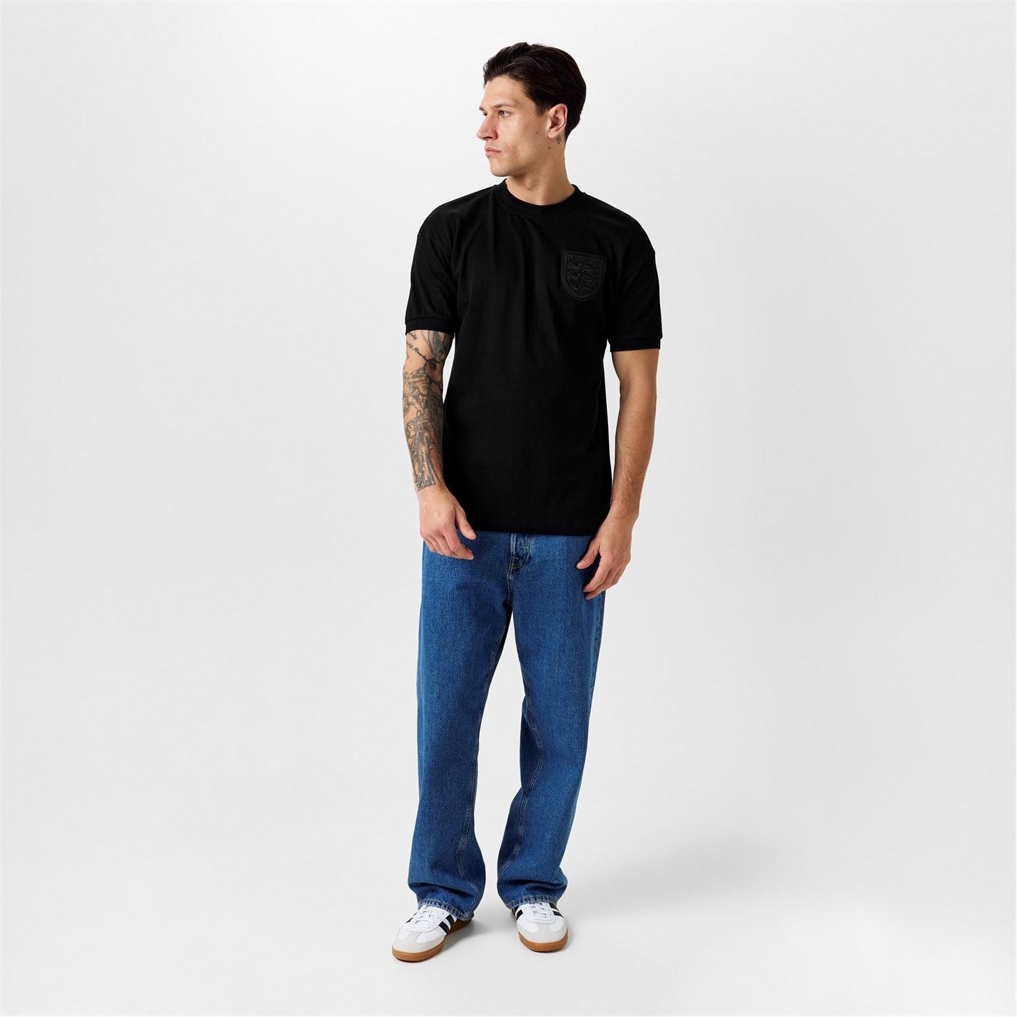 Score Draw Mens England 1970 Black OuT-Shirt