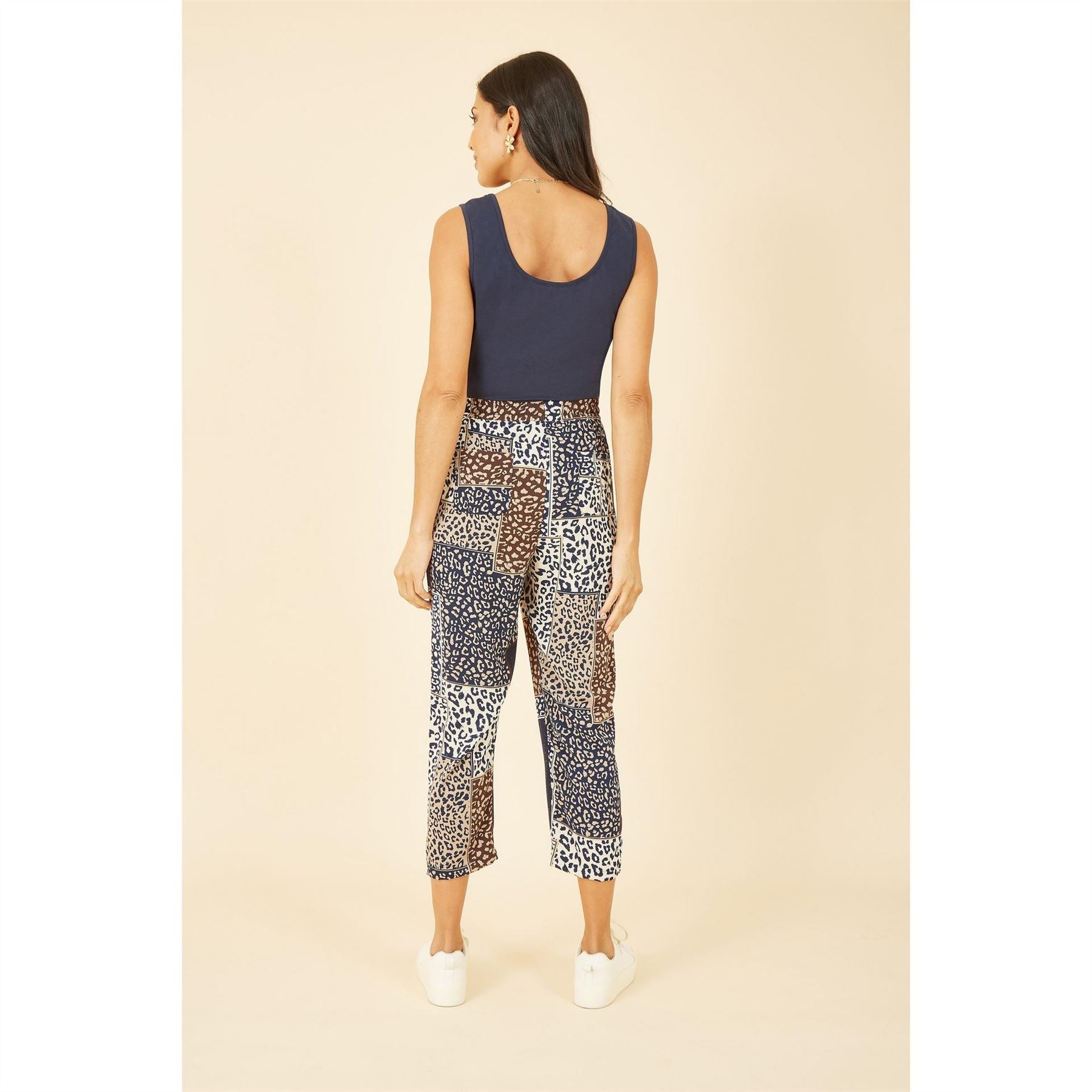 Yumi Patchwork Animal Print Trouser