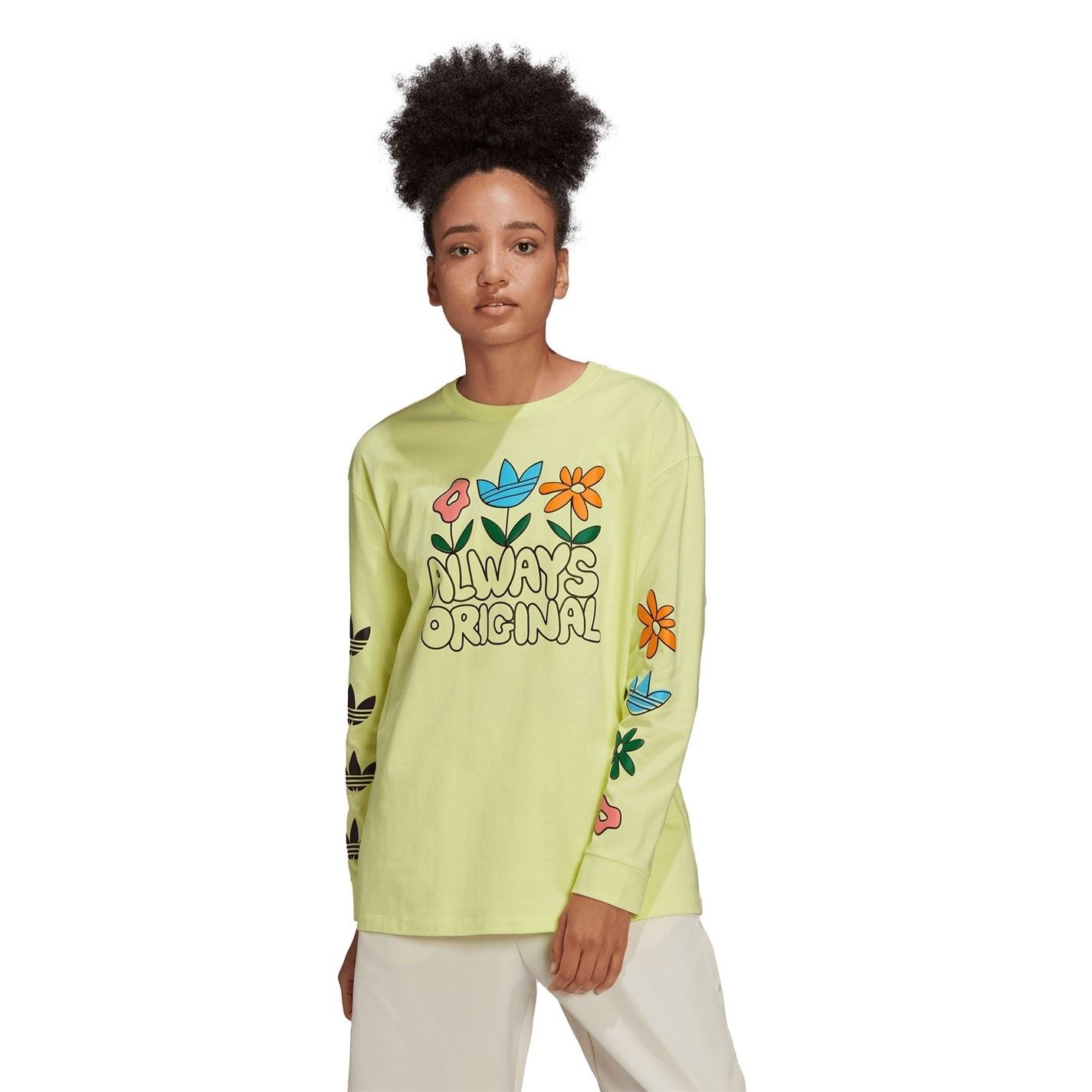 adidas Originals Graphic Long Sleeve Crew Neck T-Shirt