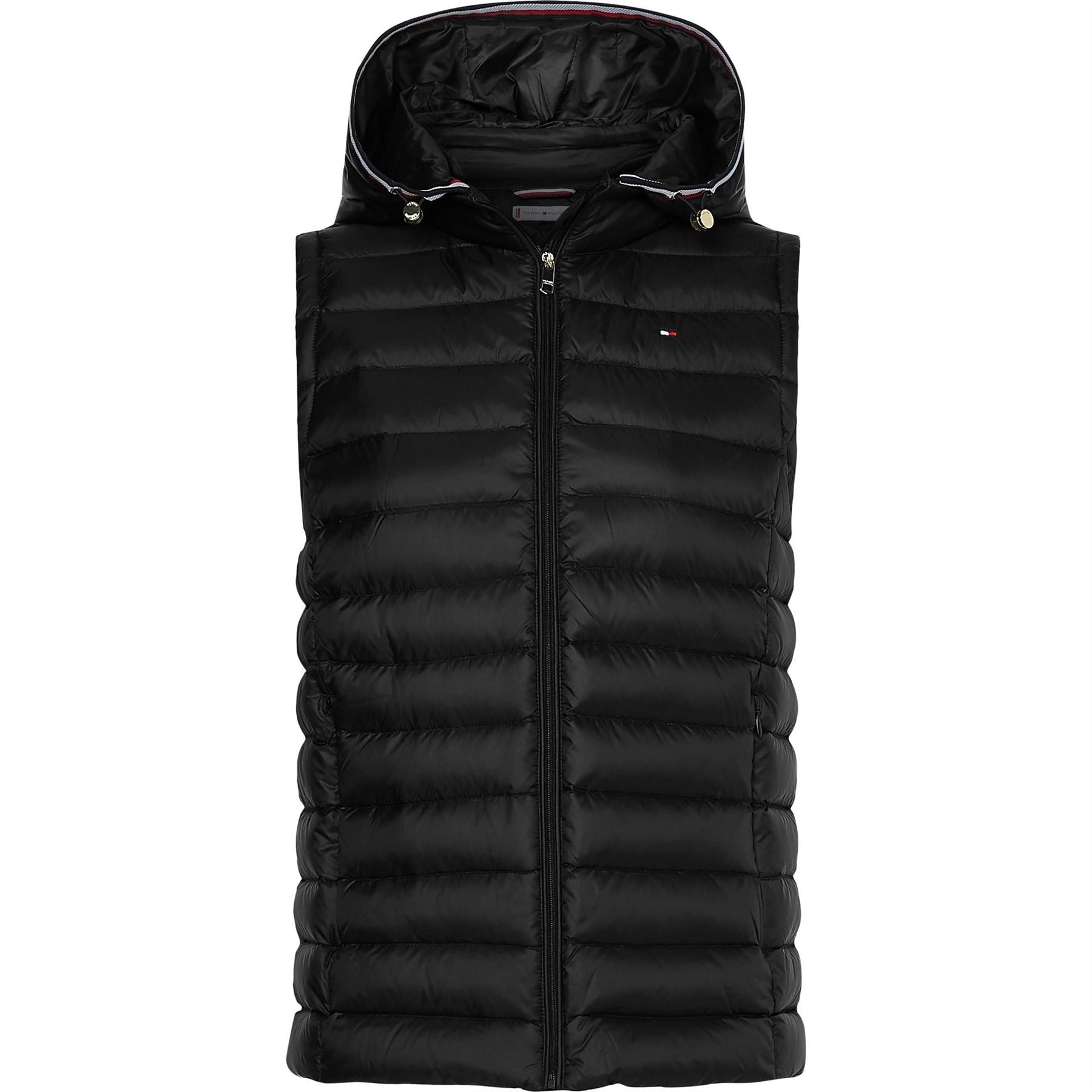 Tommy Hilfiger Heritage Low Down Duck Down Detachable Hood Sleeveless Short Puffer Jacket