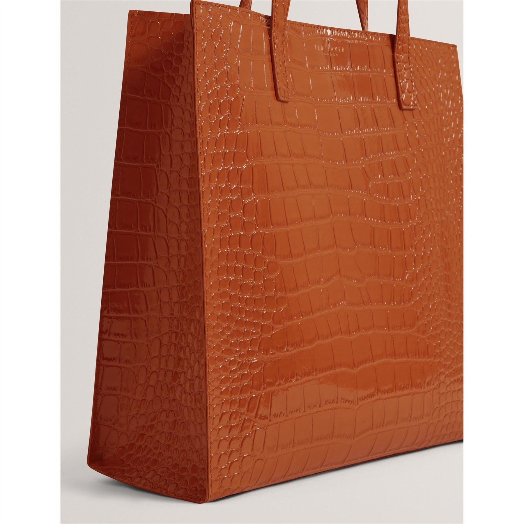 Ted Baker Croc Icon Snake Skin Textured Embossed Tote
