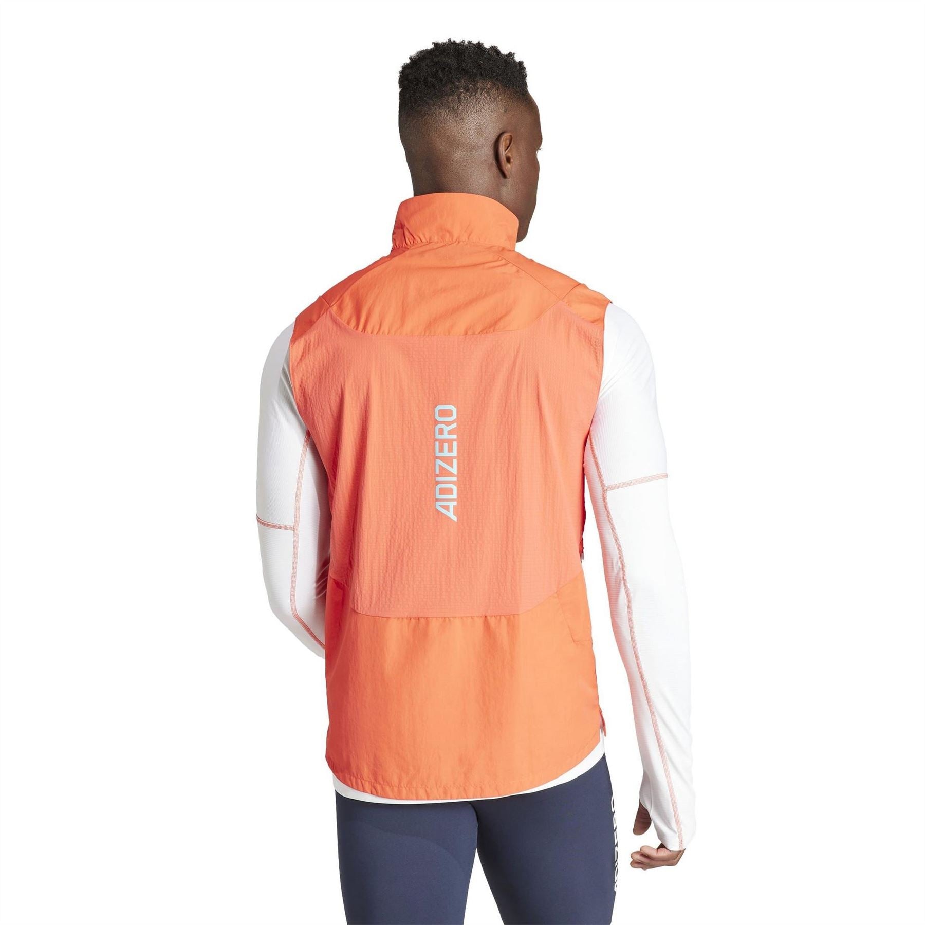 adidas Solid Patterned Half Zipper Waist Coat