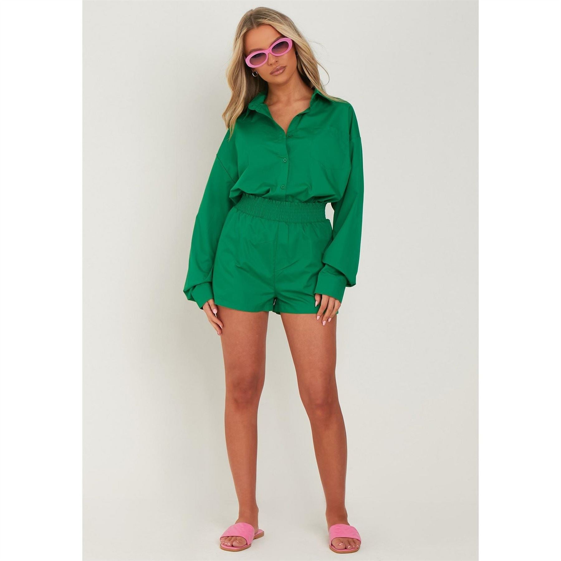 Missy Empire Oversized High Waisted Runner Shorts