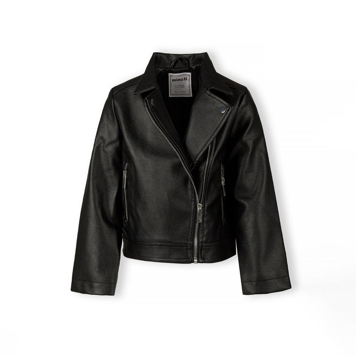 Minoti Solid Patterned Asymmetric Zipper Bike Jacket