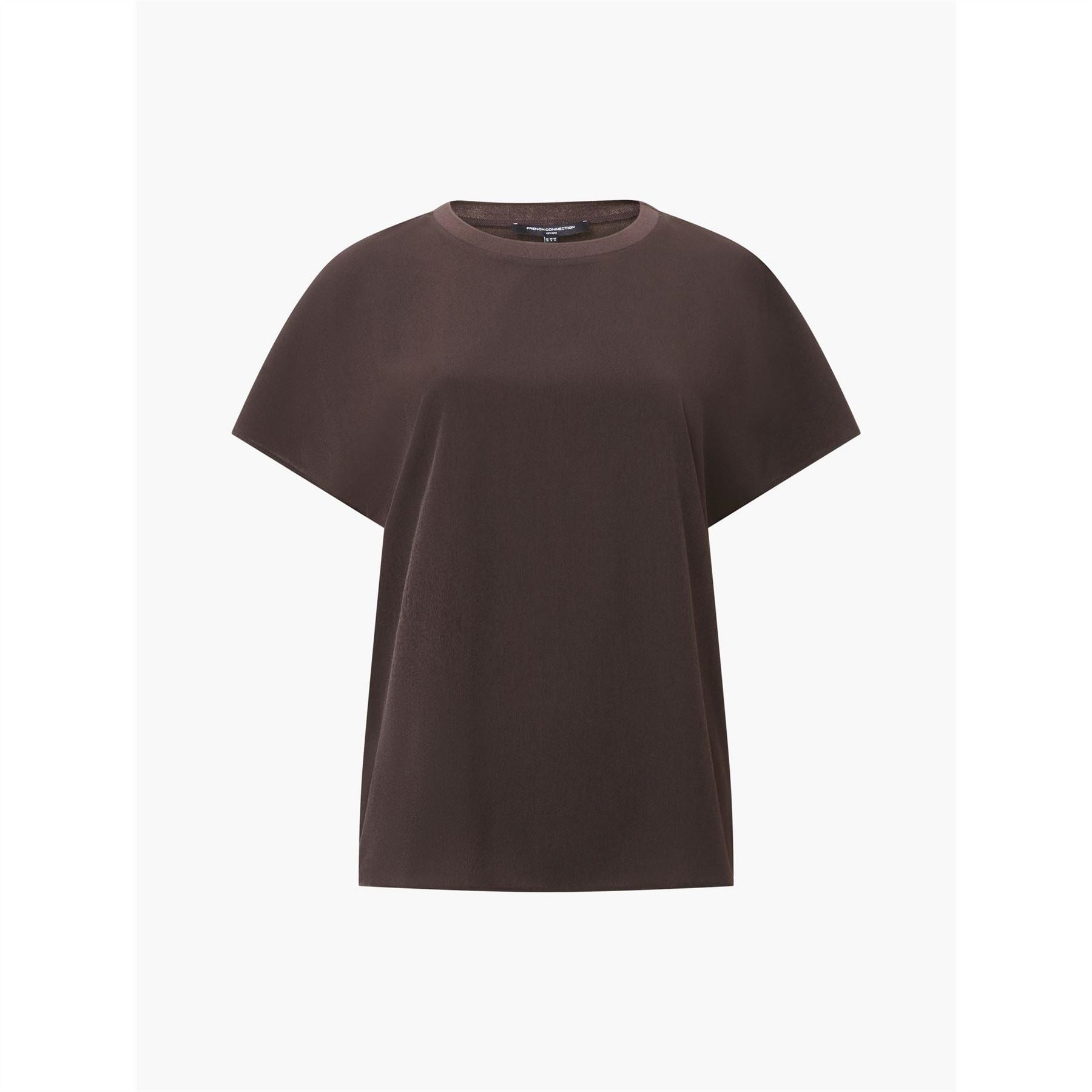 French Connection Crepe Crew Neck Regular Fit T-Shirt