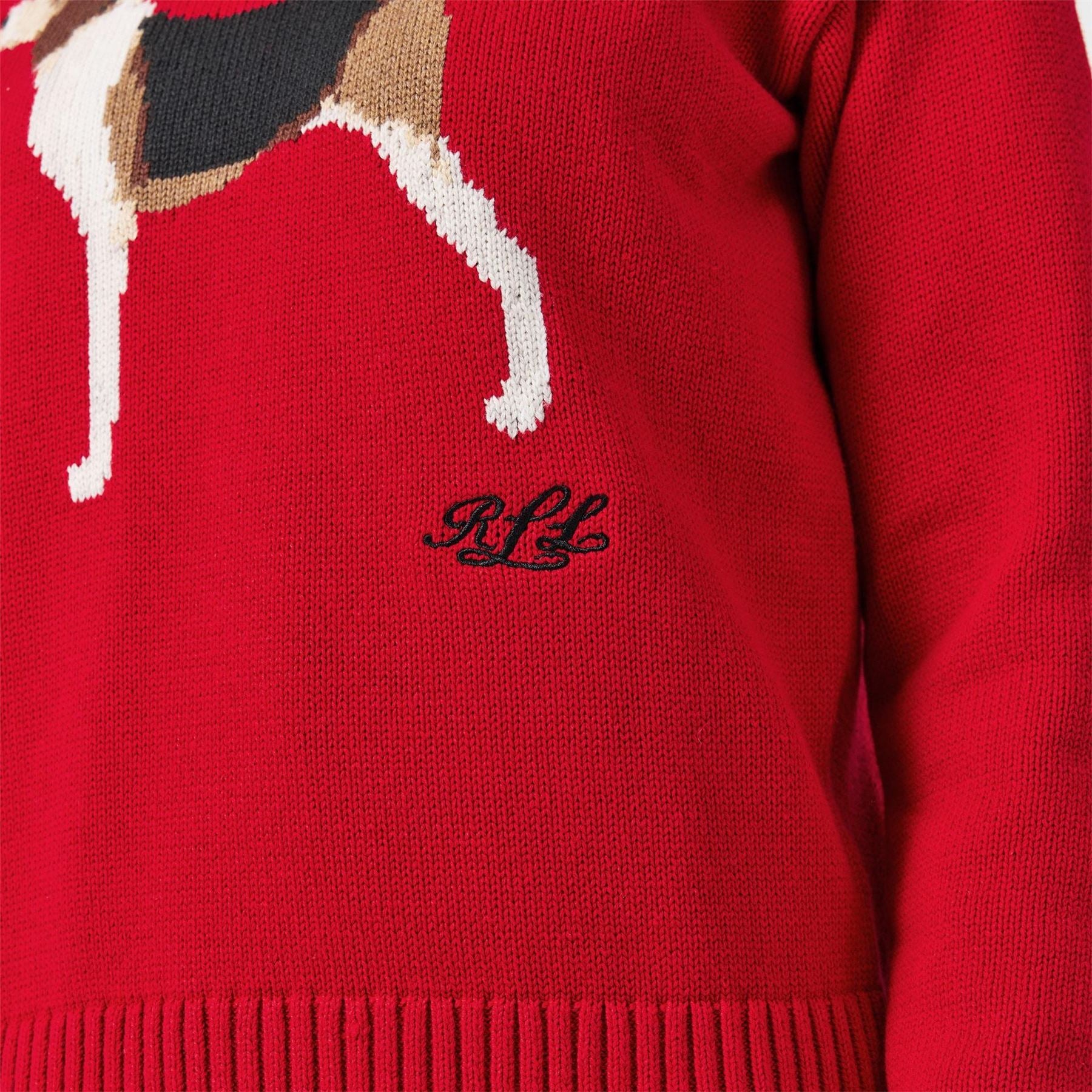 Lauren by Ralph Lauren Dog Graphic Crew Neck Long Sleeve Sweater