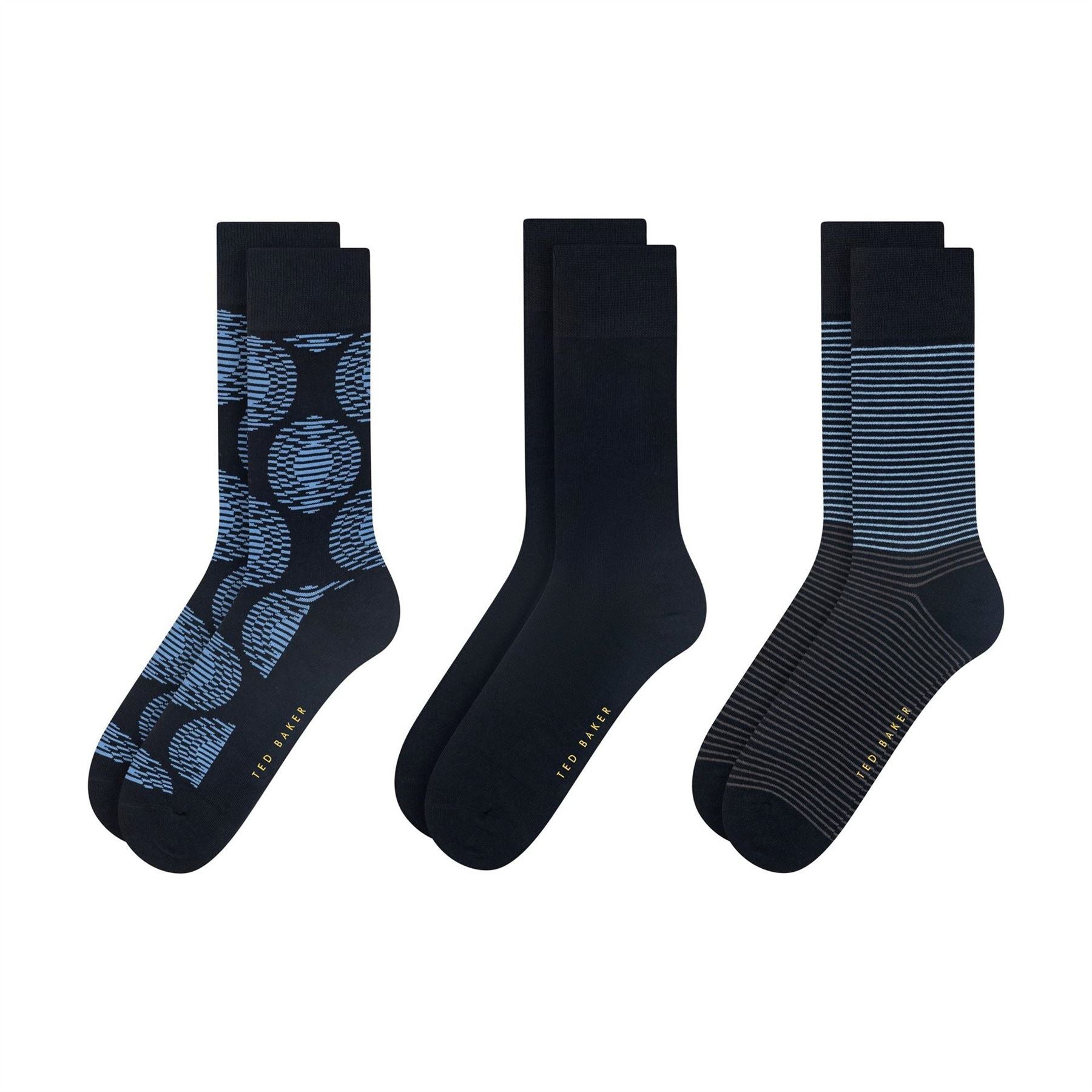 Ted Baker 3 Pack Formal Crew Long Socks