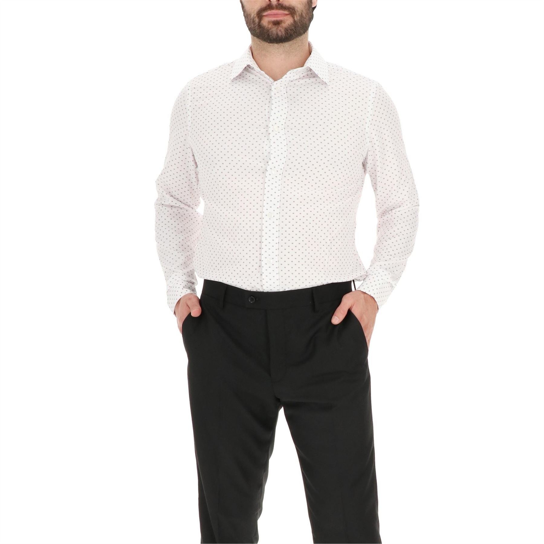 Scotch and Soda Collared Neck Point Collar Long Sleeve Shirt