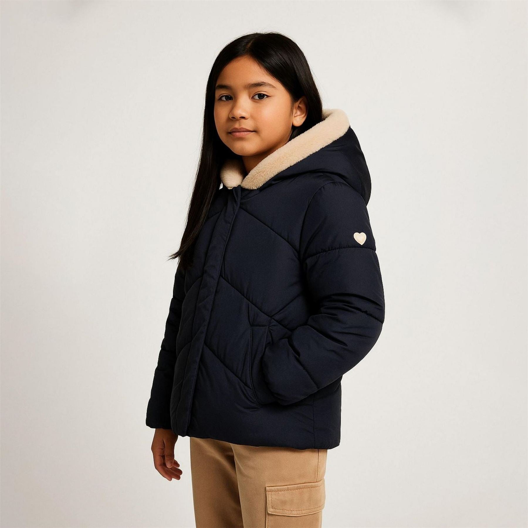Minoti Girls Warm Padded Jacket Navy