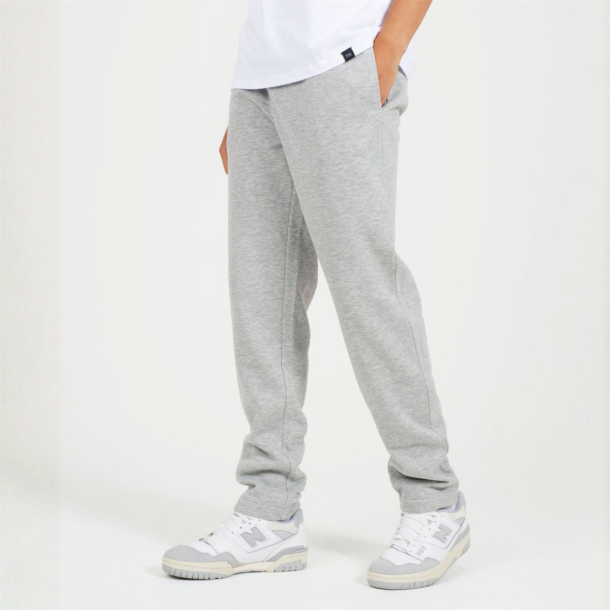 Brave Soul Straight Leg Open Hem Fleece Jogging Bottoms