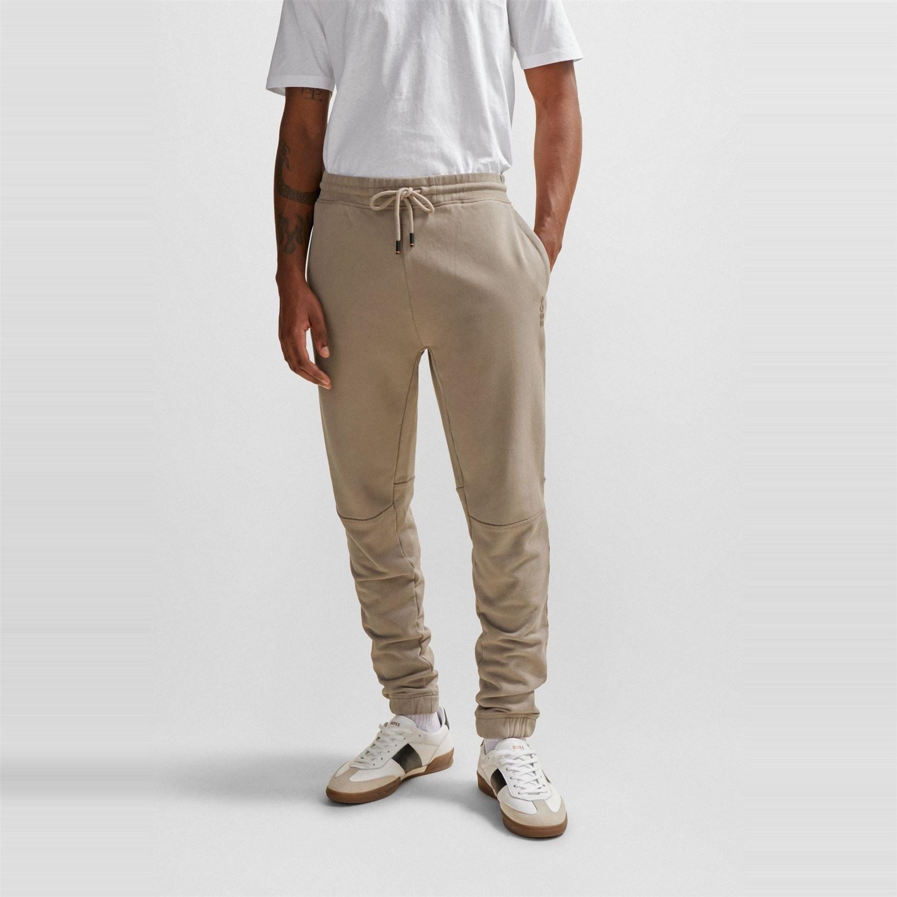 Boss Bosslogoraw Solid Patterned Slim Joggers