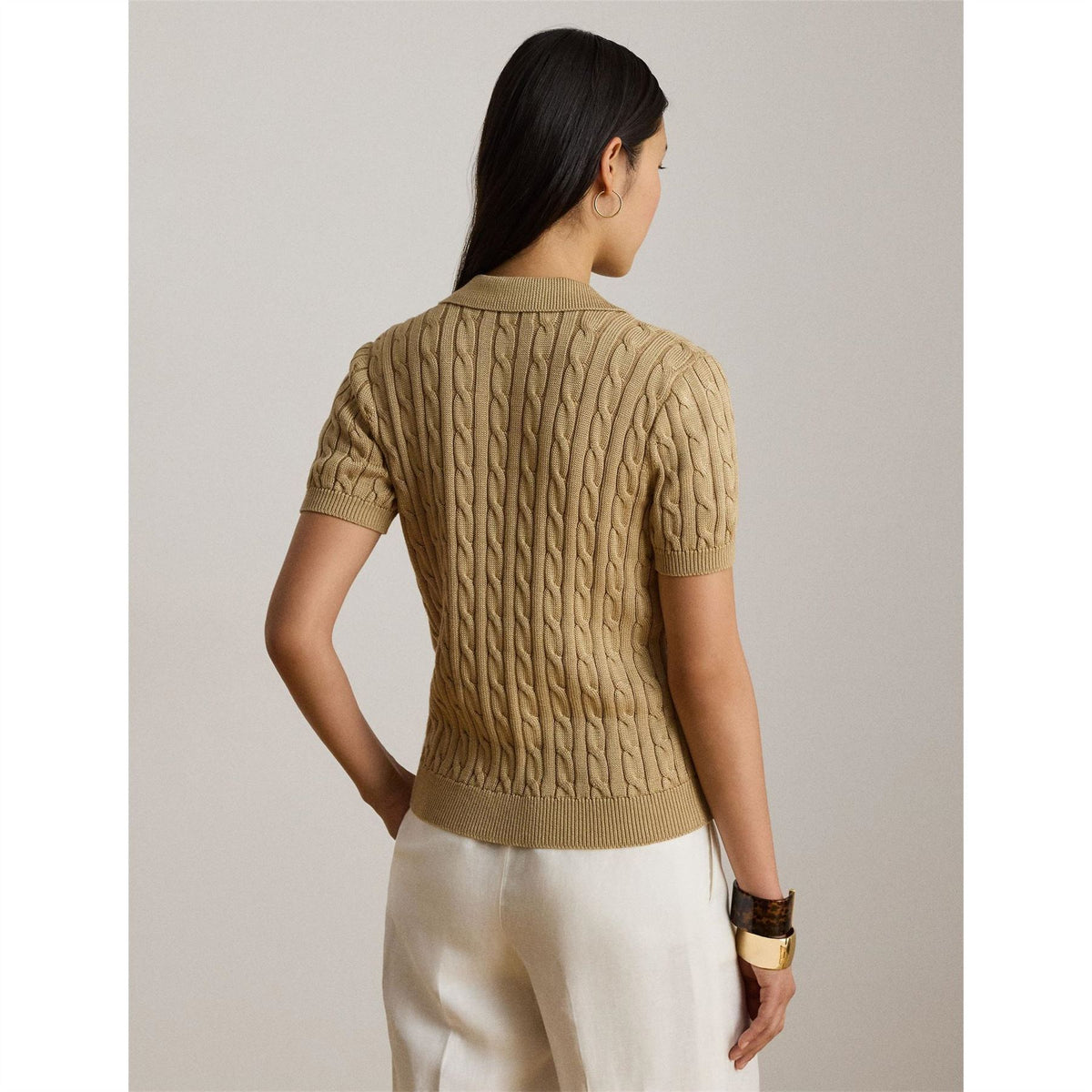 Lauren by Ralph Lauren Knitted Short Sleeve Polo Shirt